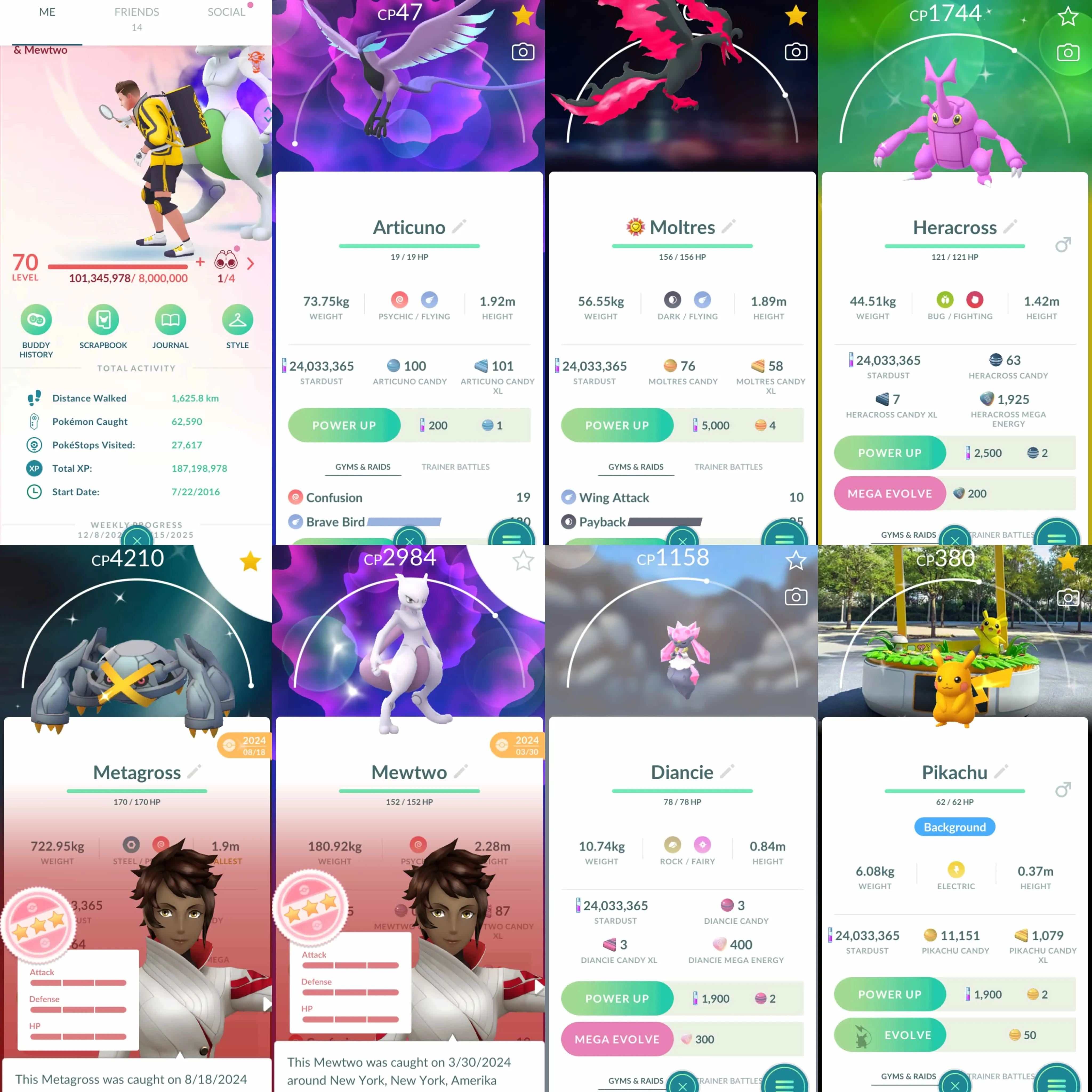 1885 Level 70 2016. Mewtwo100 Shiny Shadow Mewtwo Shiny Zacian, Zamazenta Shundo Metagross Shundo Corviknight Shiny DMax Latios Shiny Mega Latios Shiny Dawn Wings Necrozma Shiny Quaxly BG Shundo Eevee Shiny Pikachu BG