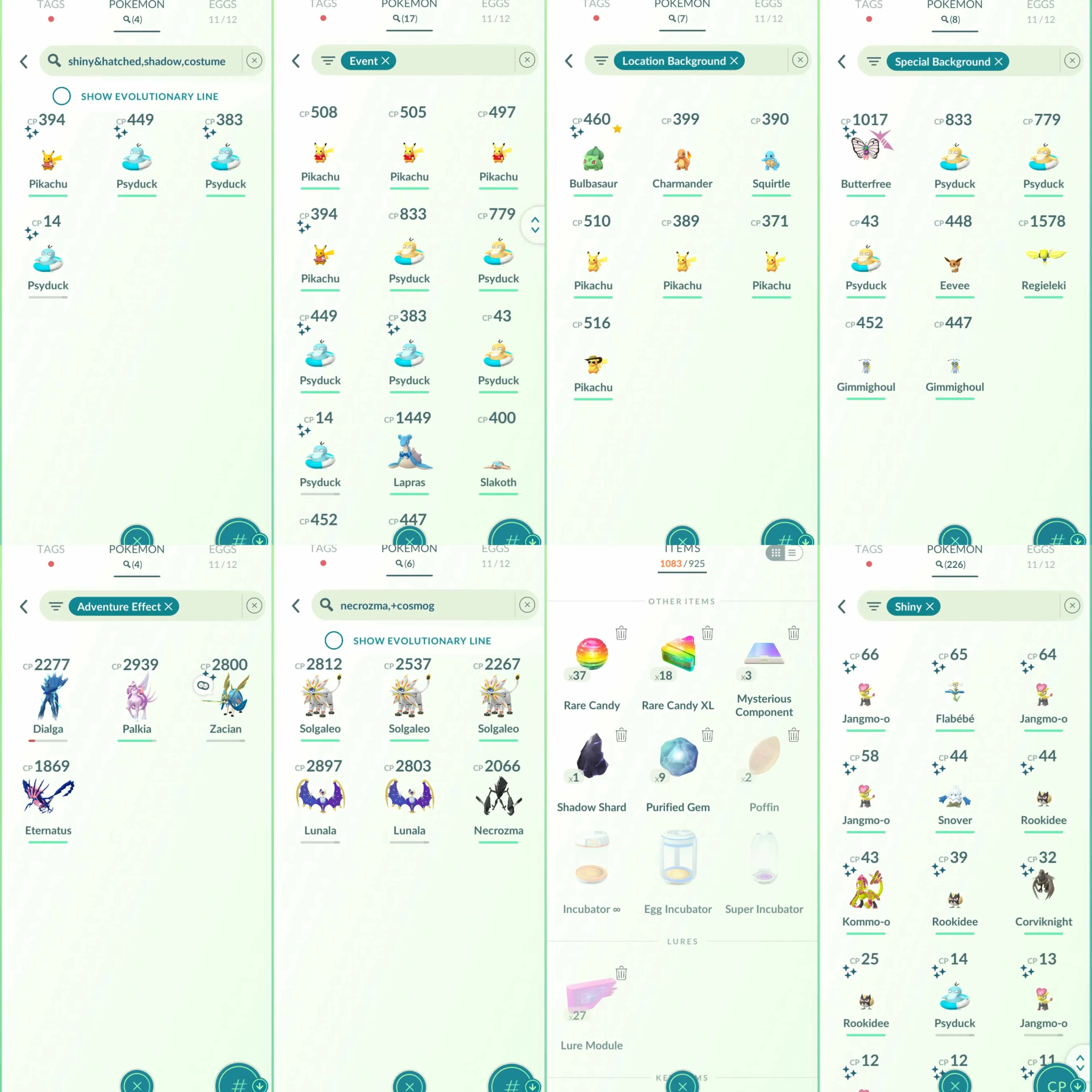 1887 Level 65 Eternatus Shiny GMax Butterfree Dark Skies BG Shiny Zacian Crowned Sword  Shiny Bulbasaur Osaka BG Shiny Dialga Origin