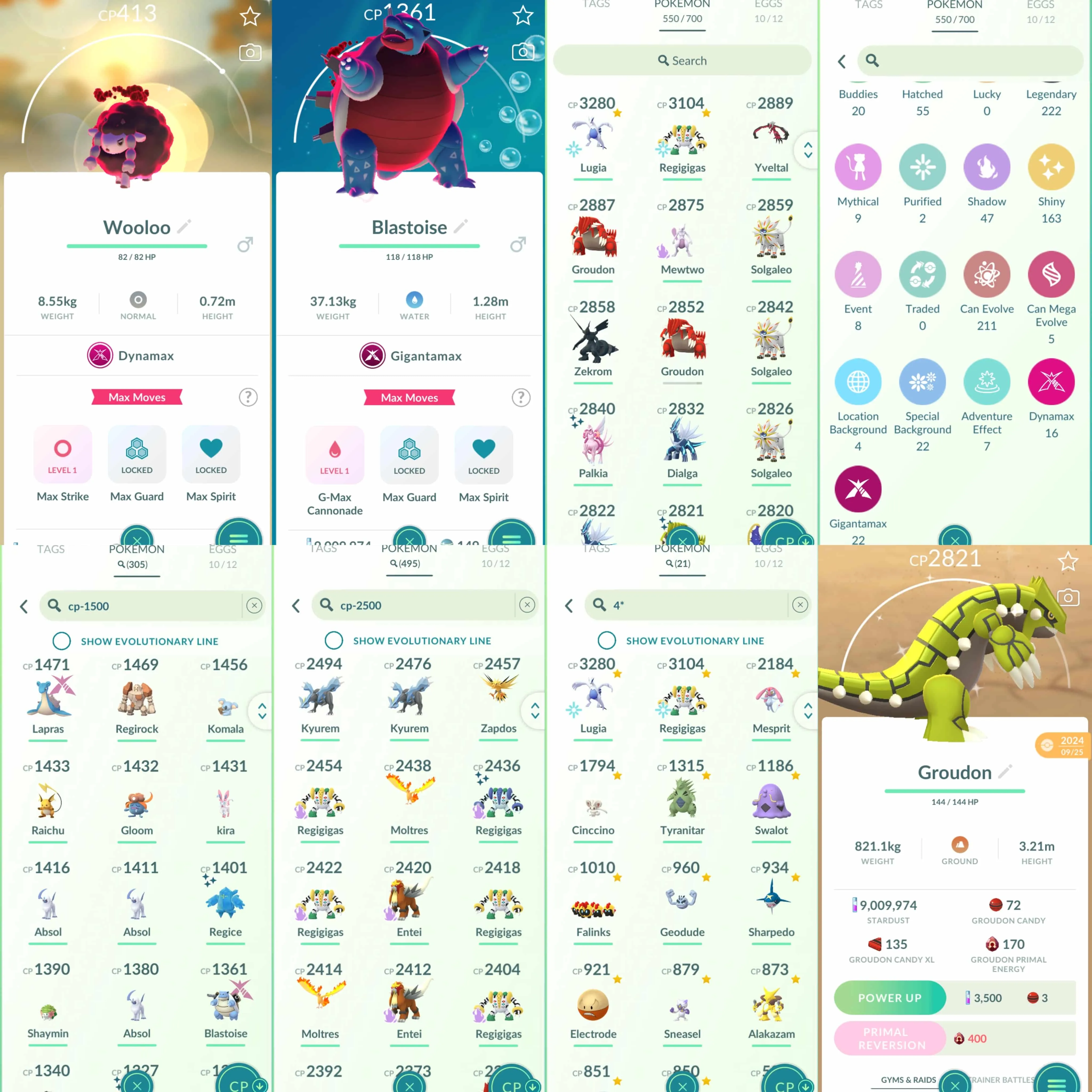 1891 Level 70 Eternatus GMax Charizard Dark Skies BG x6 tradeable Galarian Moltres Lugia100  Shiny Palkia Spacial Rend Shiny Dialga Roar of Time