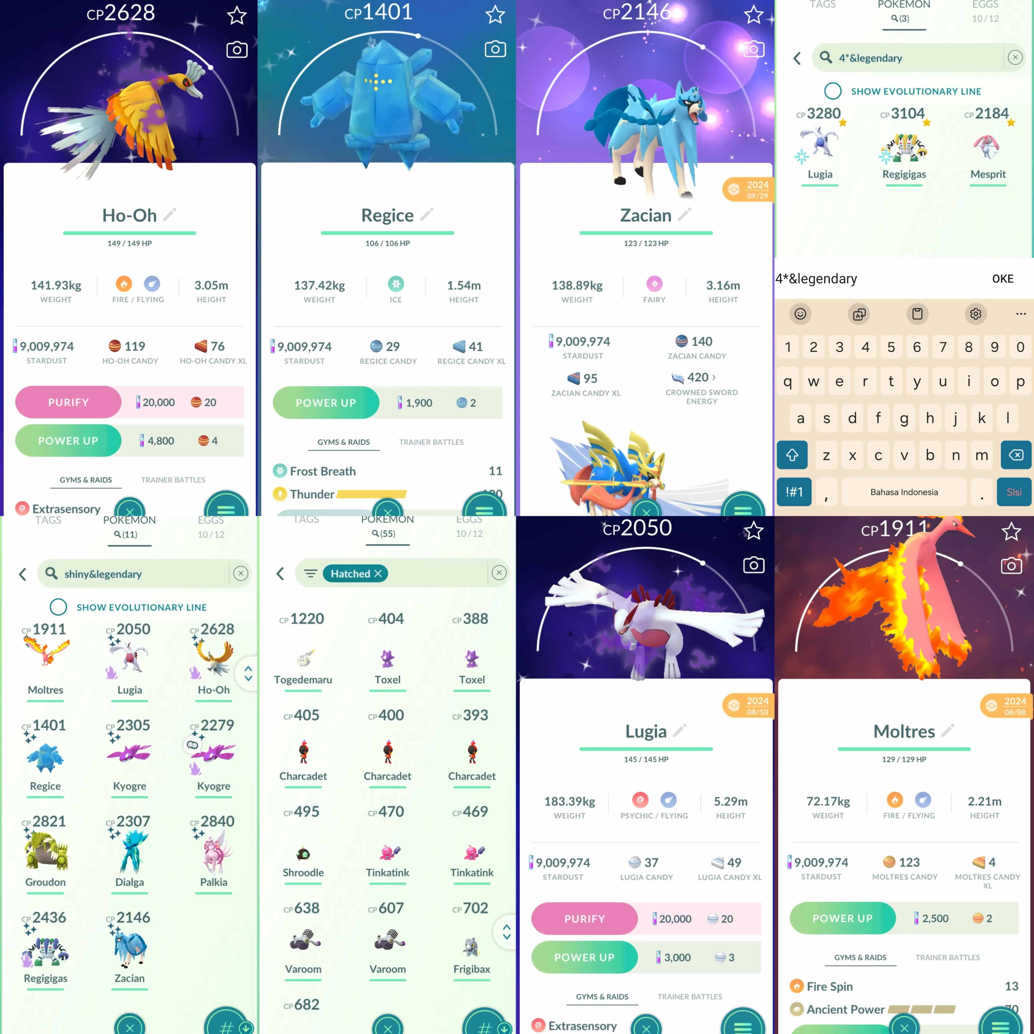 1891 Level 70 Eternatus GMax Charizard Dark Skies BG x6 tradeable Galarian Moltres Lugia100  Shiny Palkia Spacial Rend Shiny Dialga Roar of Time