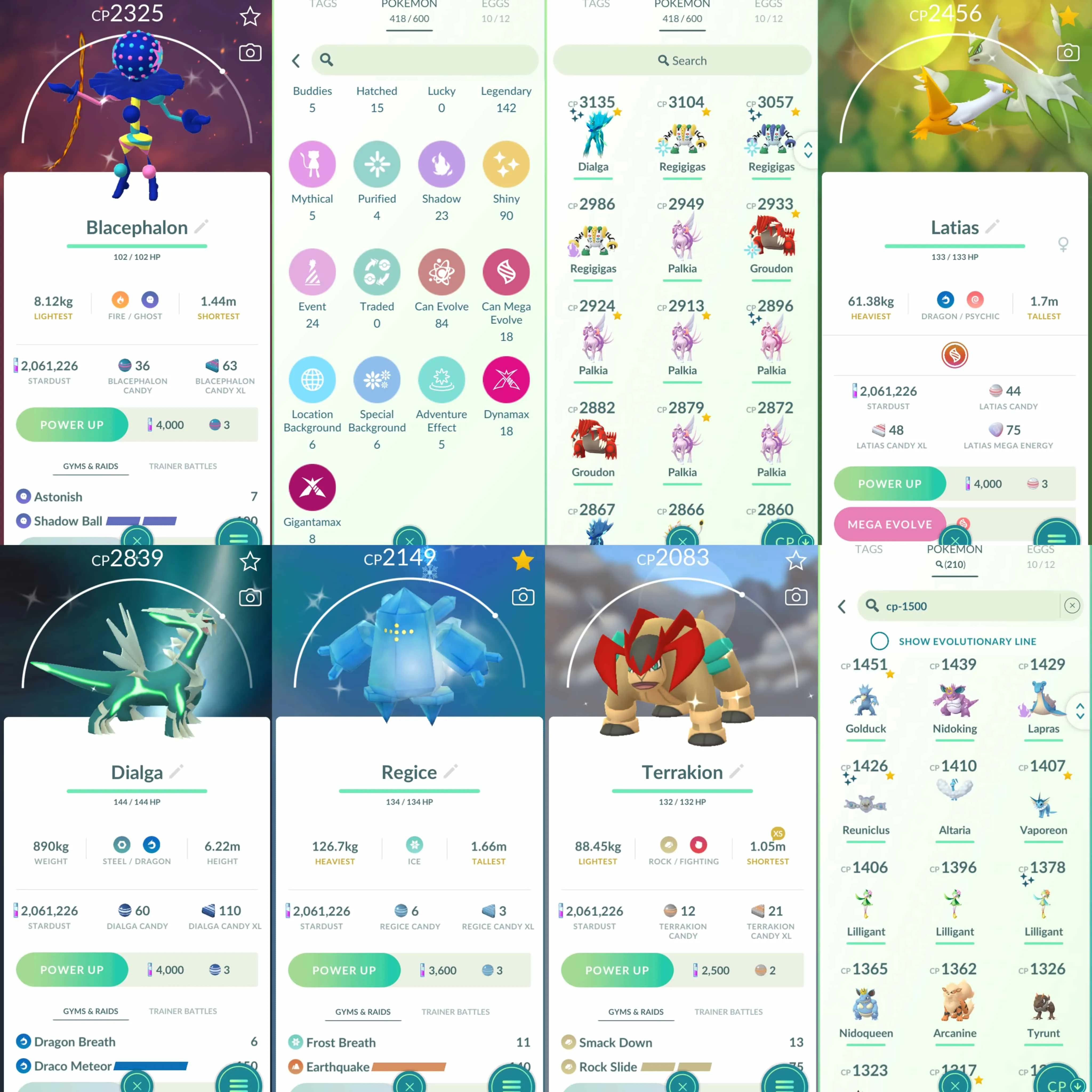 1898 Level 57 Eternatus Shiny Mega GMax Charizard Dark Skies BG Shiny Mega Gyarados Shiny Mega Sharpedo Shiny Mega Latias 