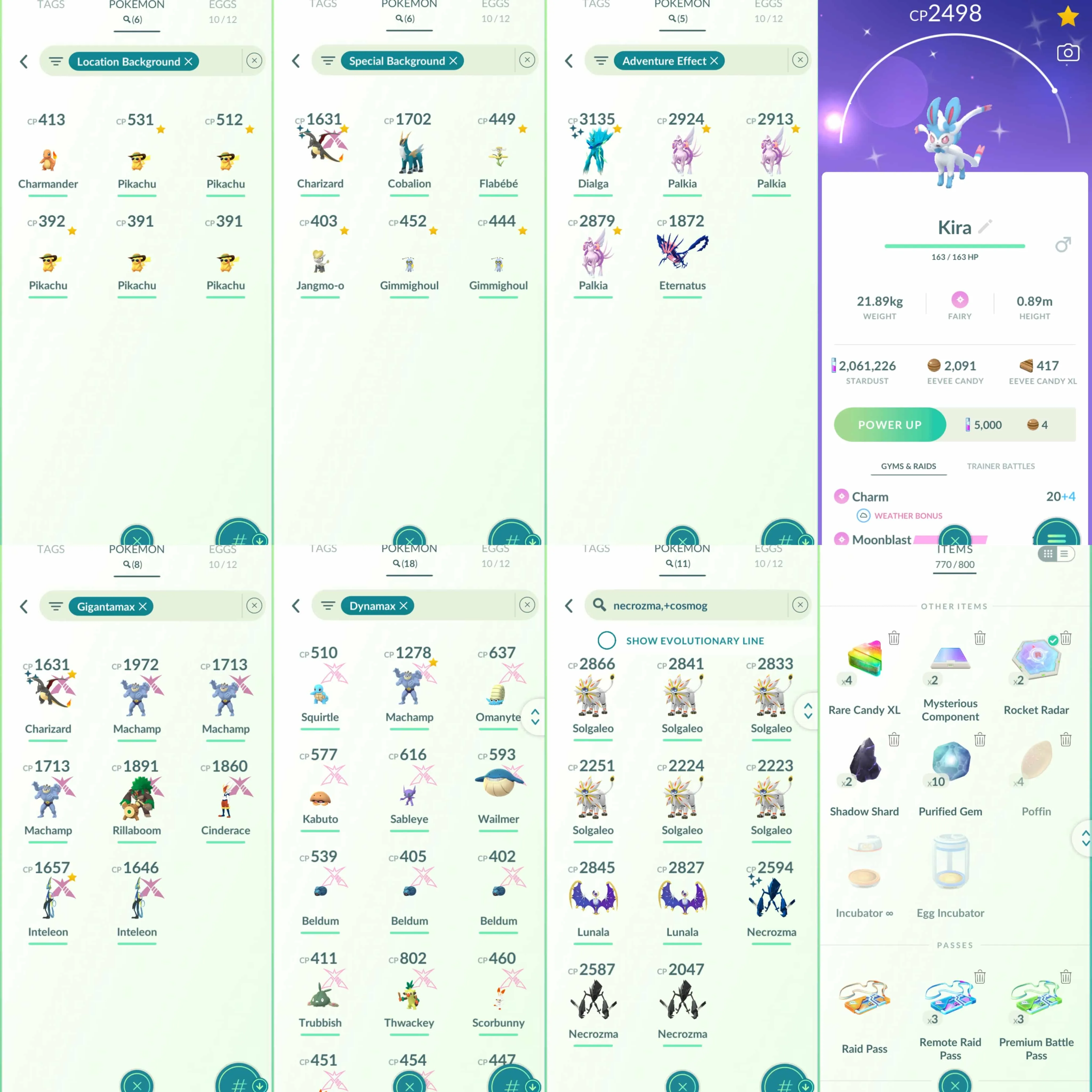 1898 Level 57 Eternatus Shiny Mega GMax Charizard Dark Skies BG Shiny Mega Gyarados Shiny Mega Sharpedo Shiny Mega Latias 