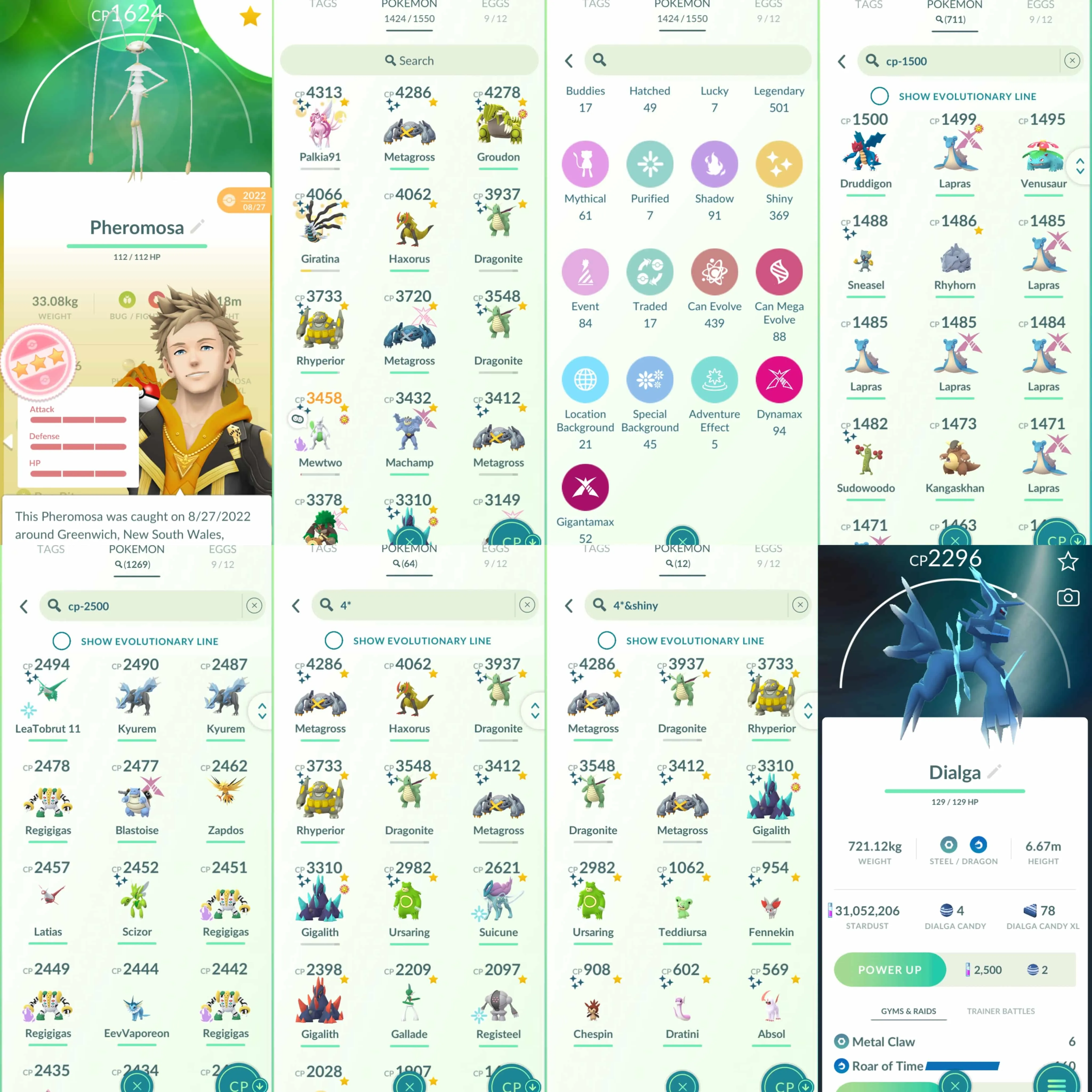 1901 Level 71 Shiny Shadow Mewtwo Shiby Deoxys Normal-Atk-Def-Spd  Shiny Dusk Mane Necrozma Shundo Mega Metagross Shiny Mega Lucario Shundo Dratini