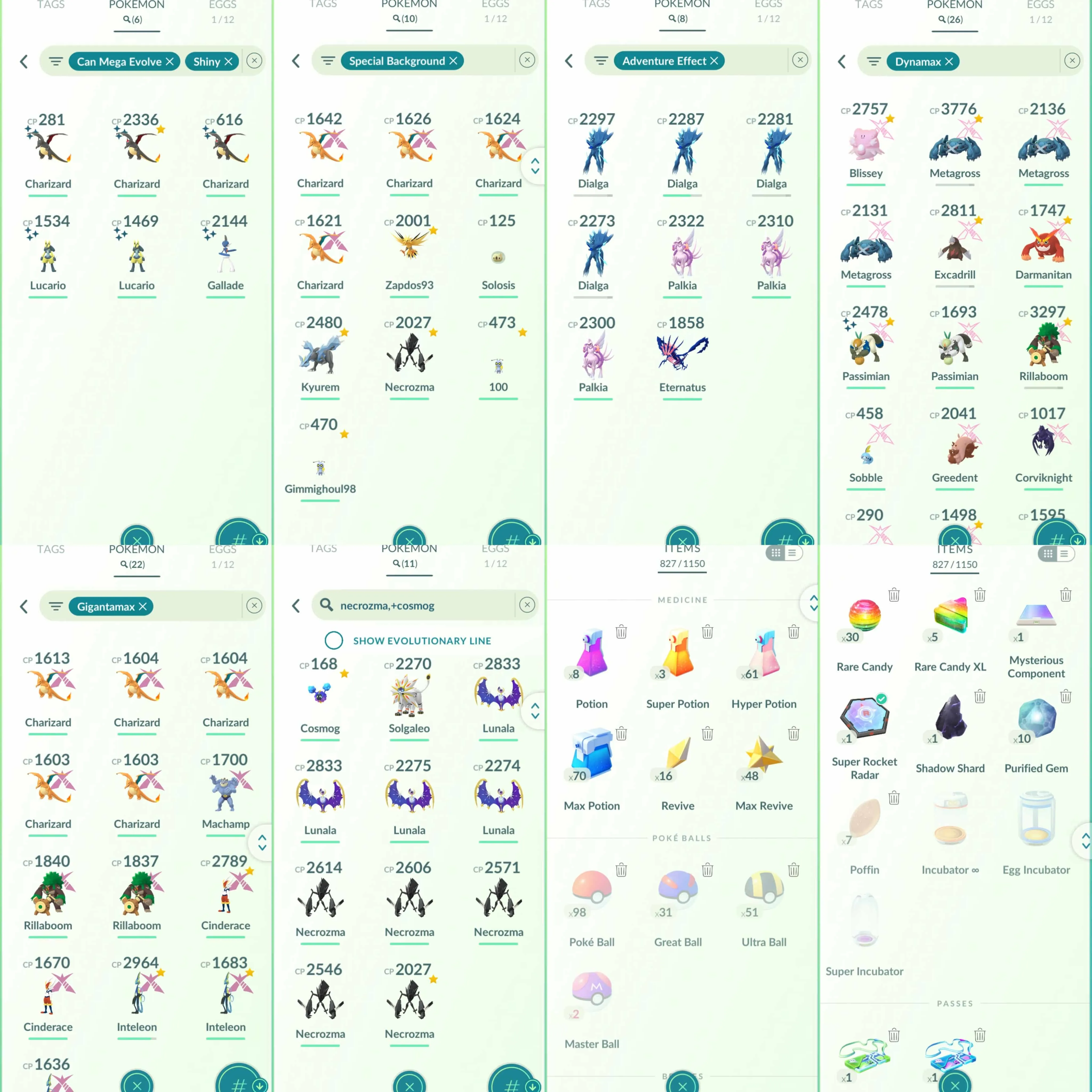 1904 Level 70 Eternatus Enamorus100 Shiny shadow Ho-oh Shiny Dialga Origin Shiny Palkia Origin Shiny Zacian Shiny Mega Charizard Shiny Mega Lucario