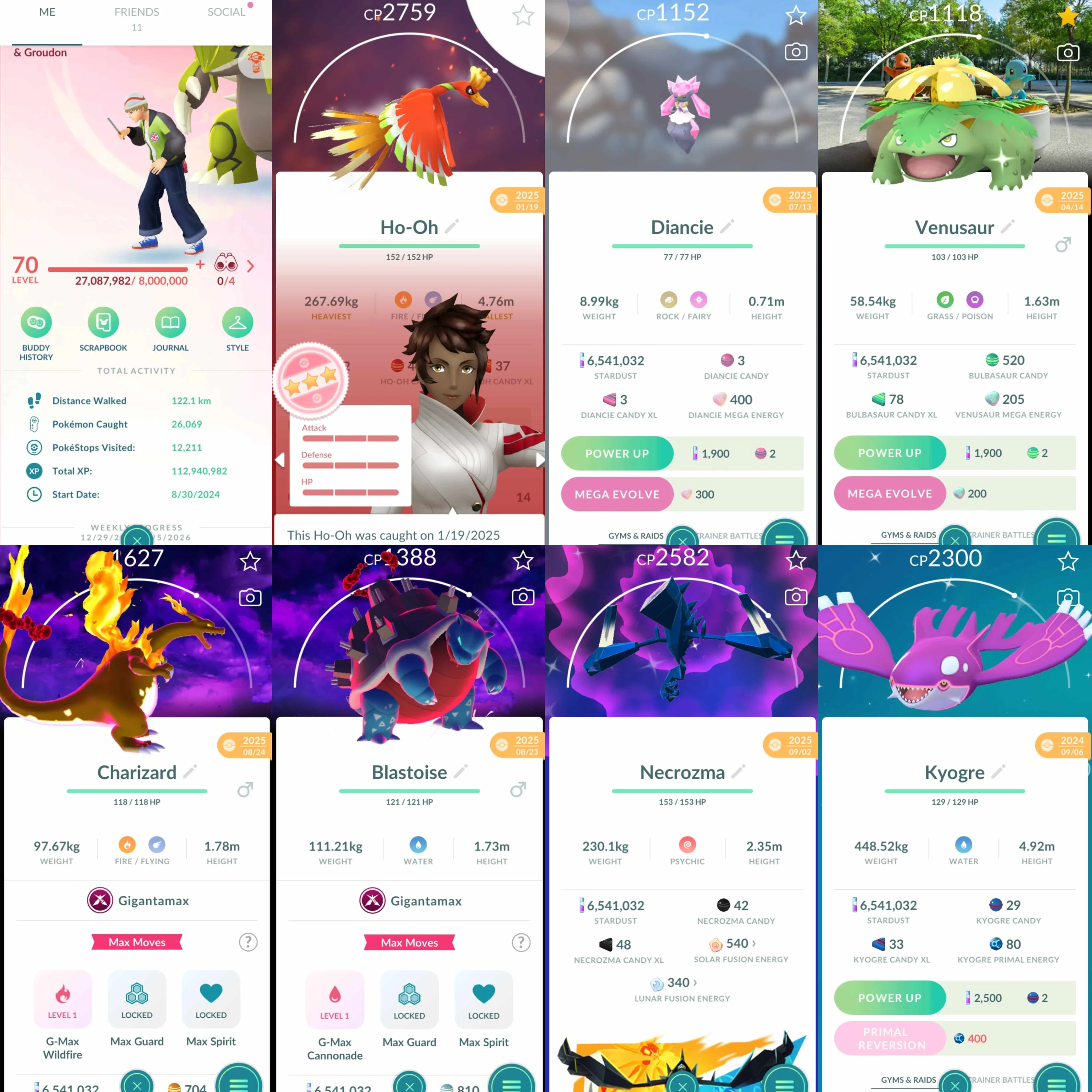 1909 Level 70 Eternatus Ho-Oh100 Registeel100 Kyogre100 x2 Uxie100 Mesprit100 Shiny Dialga Origin Shiny Palkia Origin Shiny Necrozma Shiny Zacian