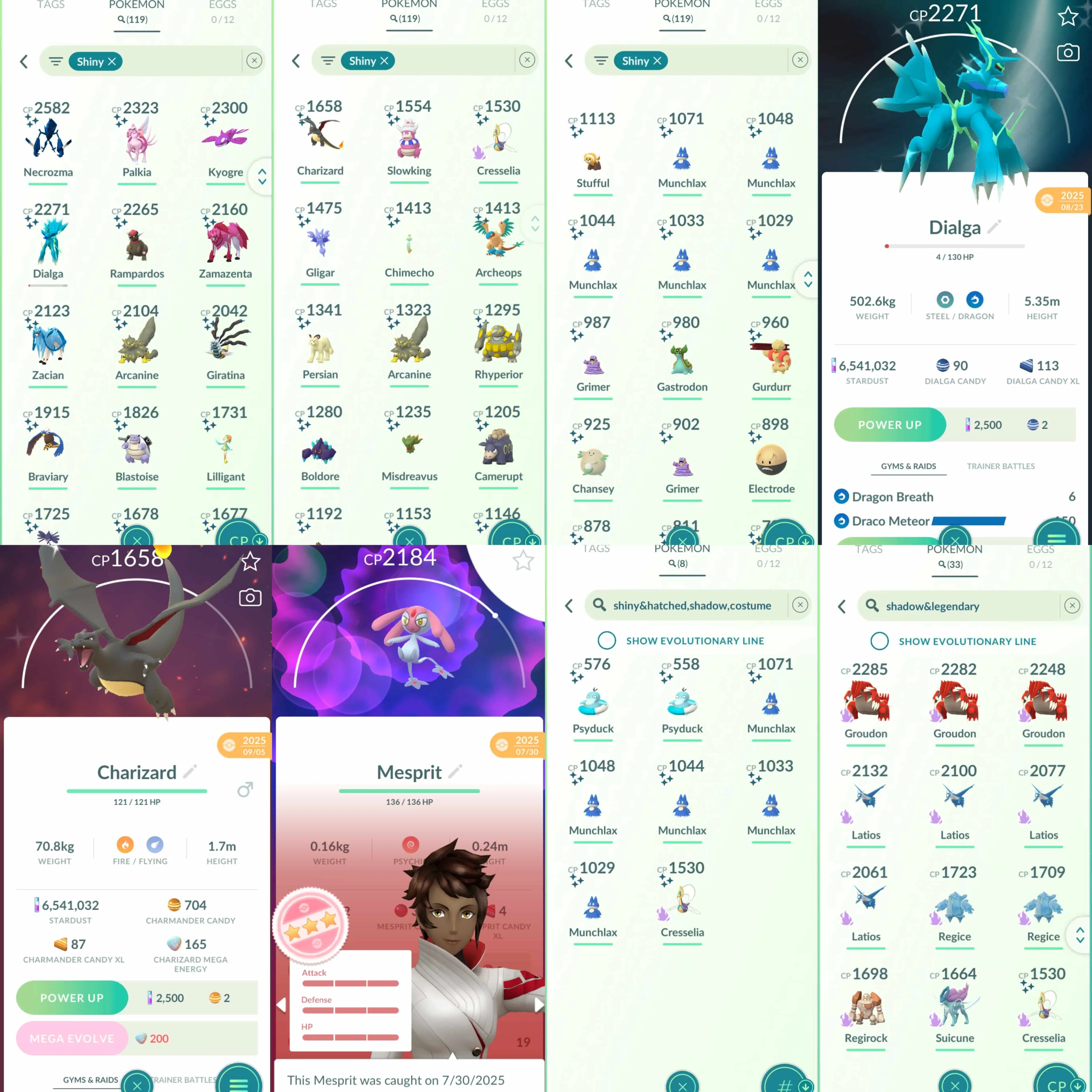 1909 Level 70 Eternatus Ho-Oh100 Registeel100 Kyogre100 x2 Uxie100 Mesprit100 Shiny Dialga Origin Shiny Palkia Origin Shiny Necrozma Shiny Zacian