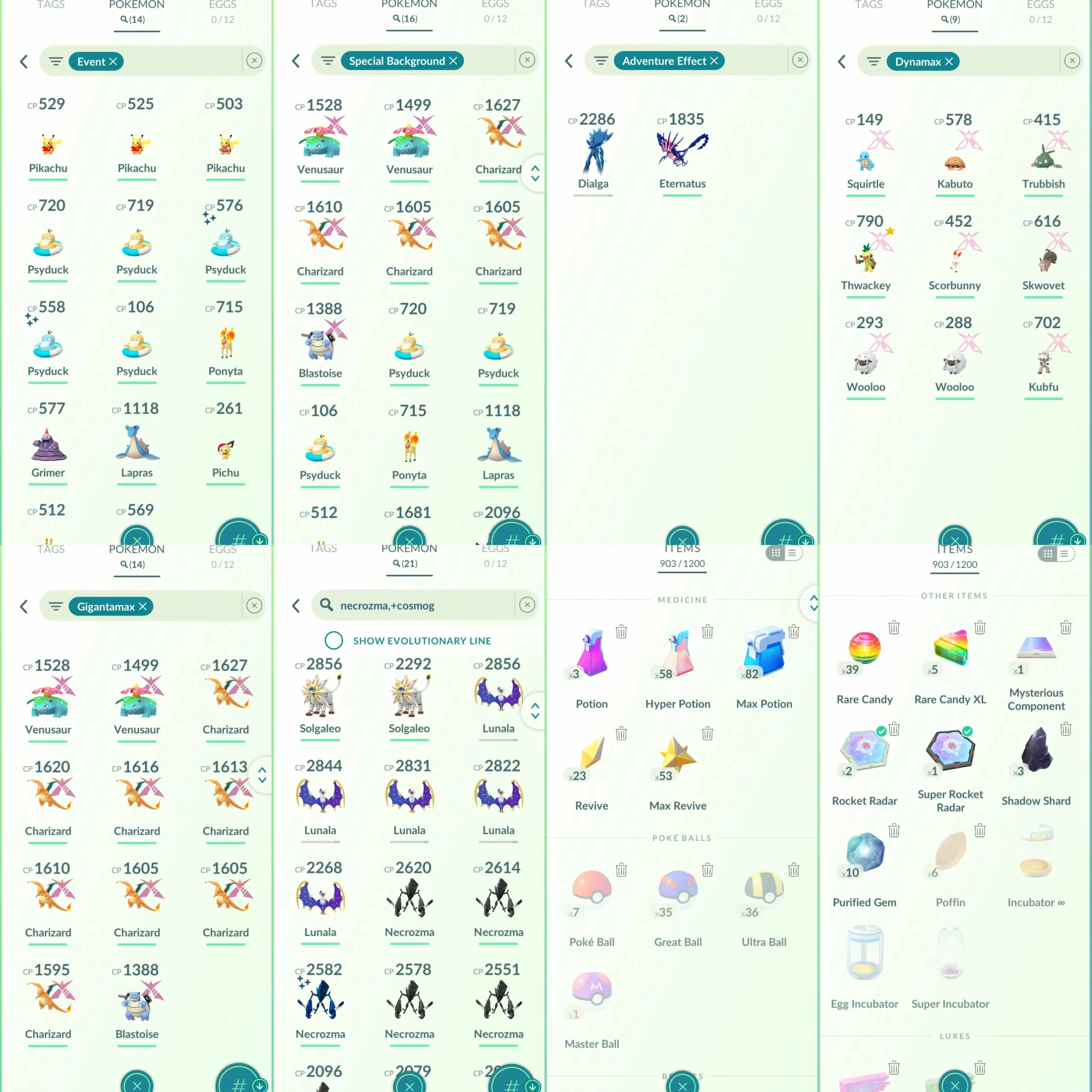 1909 Level 70 Eternatus Ho-Oh100 Registeel100 Kyogre100 x2 Uxie100 Mesprit100 Shiny Dialga Origin Shiny Palkia Origin Shiny Necrozma Shiny Zacian