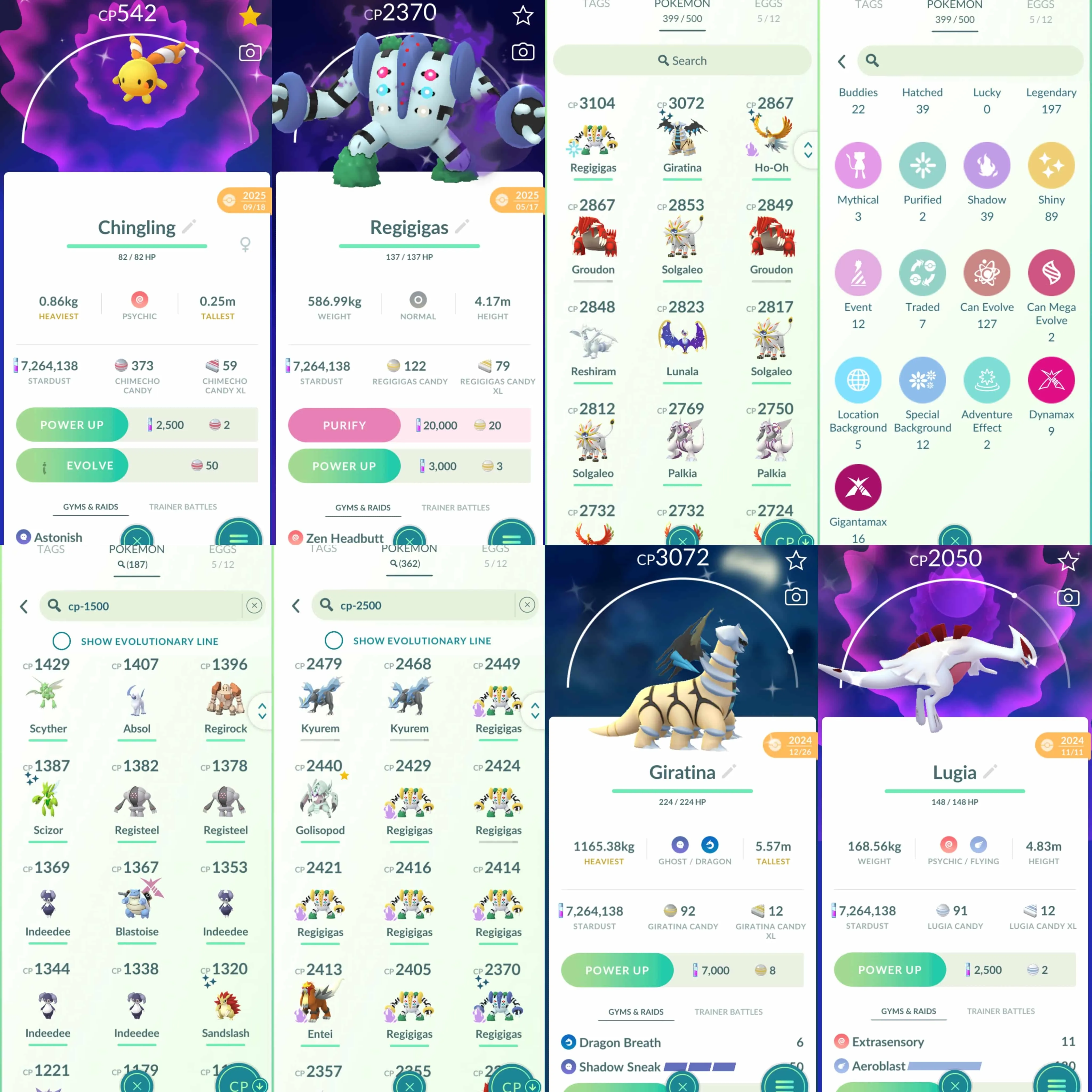 1910 Level 70 Eternatus Rare Shadow Groudon100 Regigigas100 Shiny Dialga Origin Roar of Time Shiny Palkia Origin  Shiny Mega Mawile