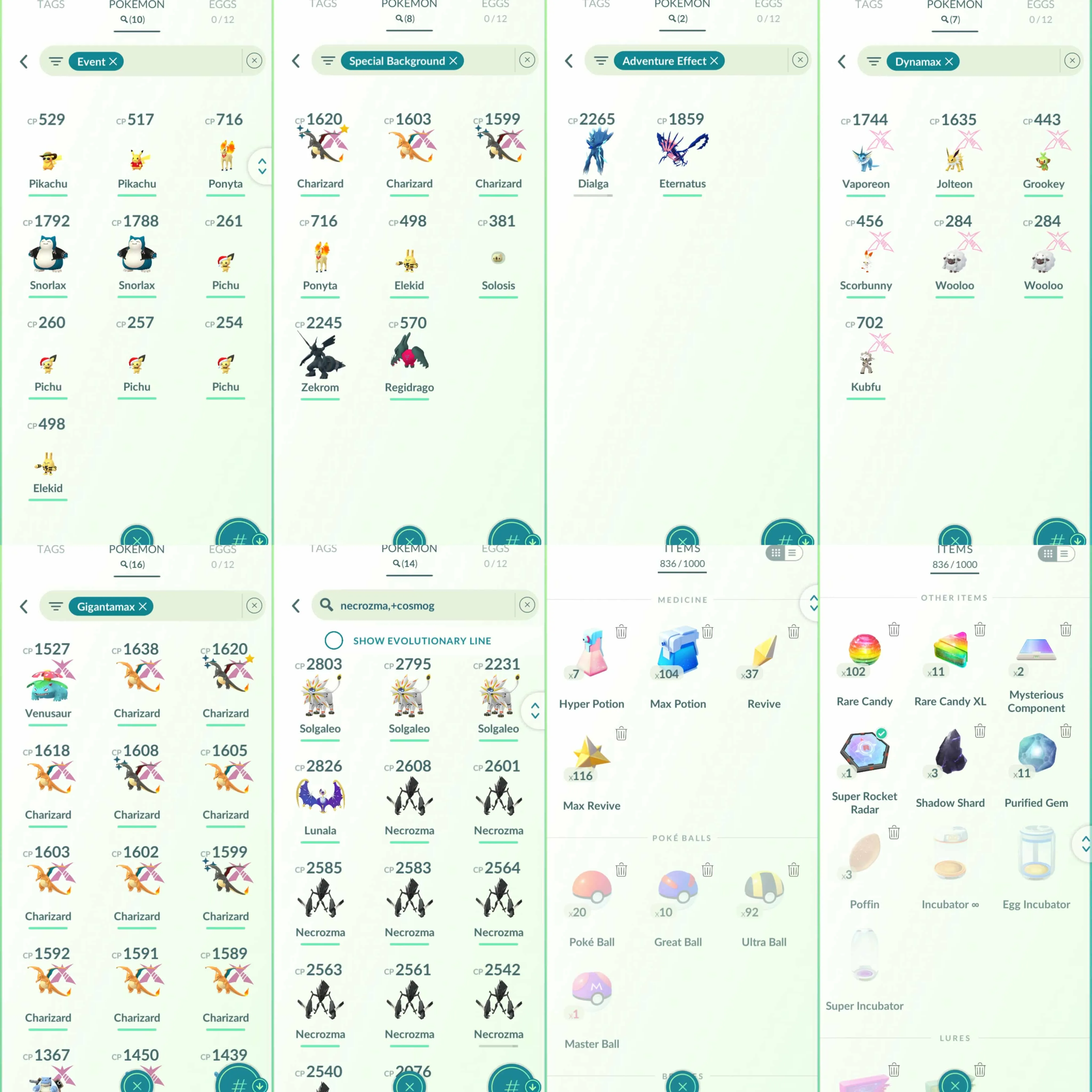 1912 Level 70 Eternatus Shiny GMax Charizard x3 (2 has Rare Dark Skies Background) Uxie100 Mesprit100 Shiny: Entei, shadow Ho-Oh, Groudon
