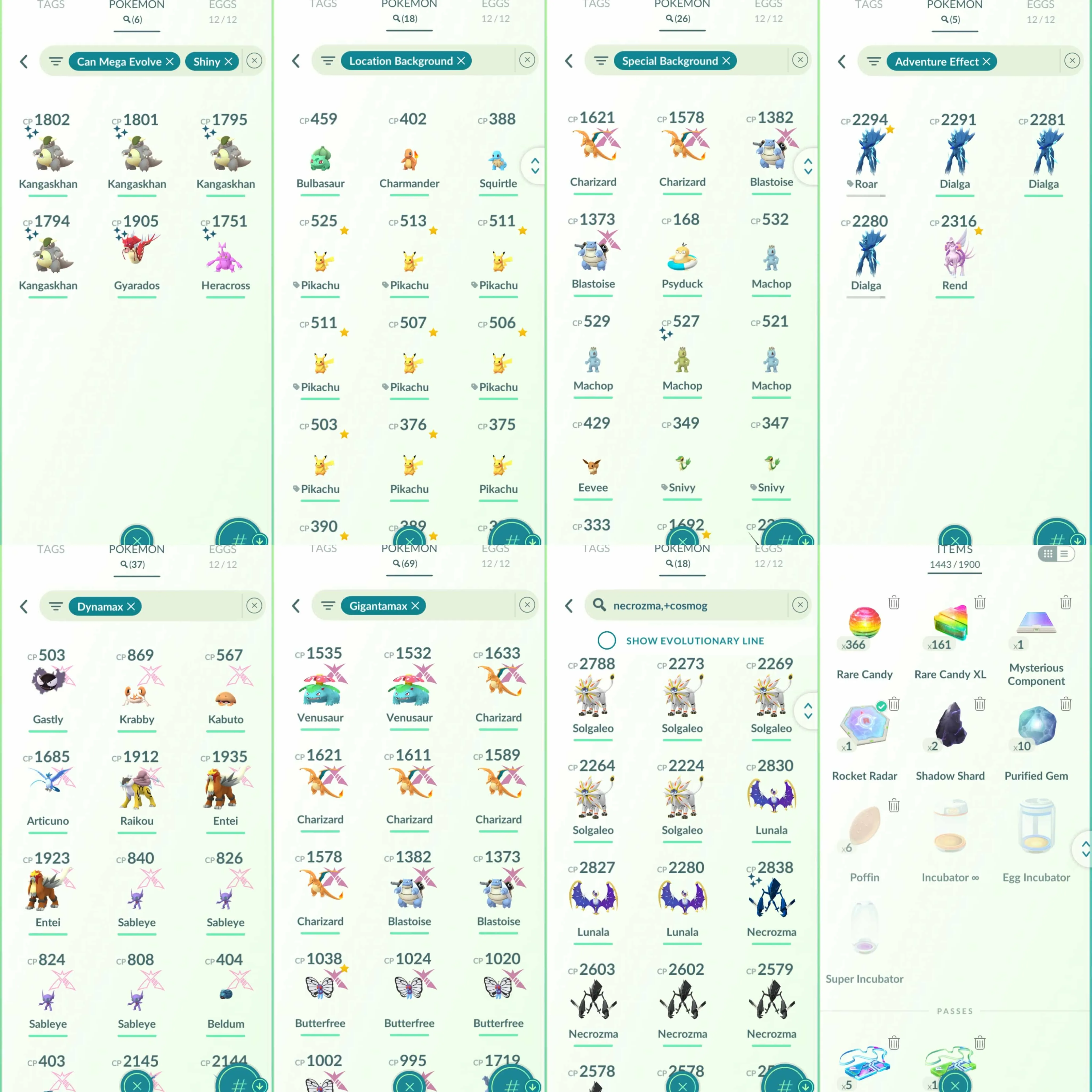 1921 Level 71 Shundo Lucky Groudon Shiny Mega Rayquaza Dialga Origin Forme IV 100 Shiny Dialga Origin Shiny GMax Machamp Shiny GMax Garbodor Shiny Machop BG Shiny Mega Gyarados