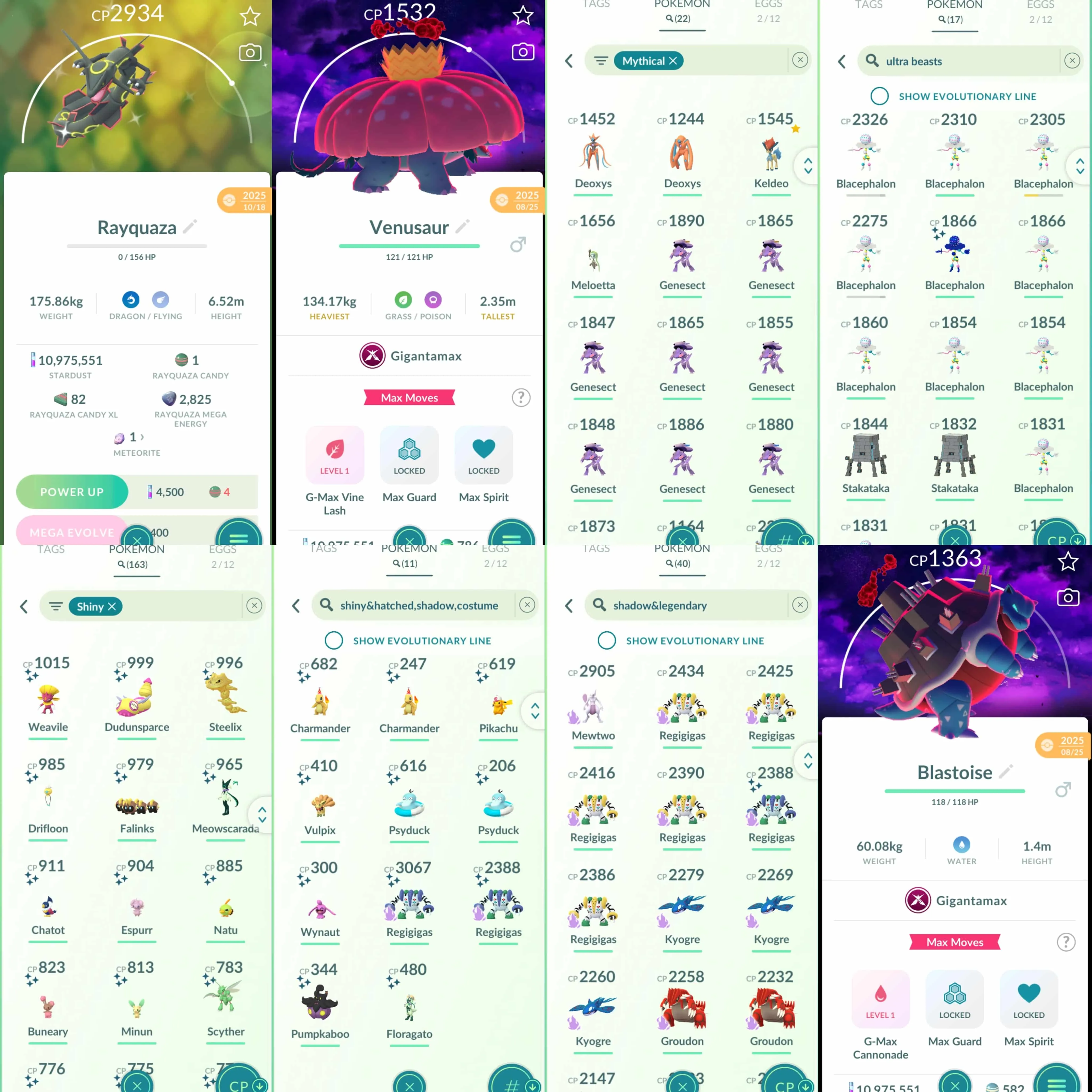 1923 Level 71 Eternatus Enamorus100 Shiny Mega Rayquaza Shiny Dialga Palkia Origin Shiny GMax Snorlax Shiny GMax Lapras Shadow Regigigas IV 100