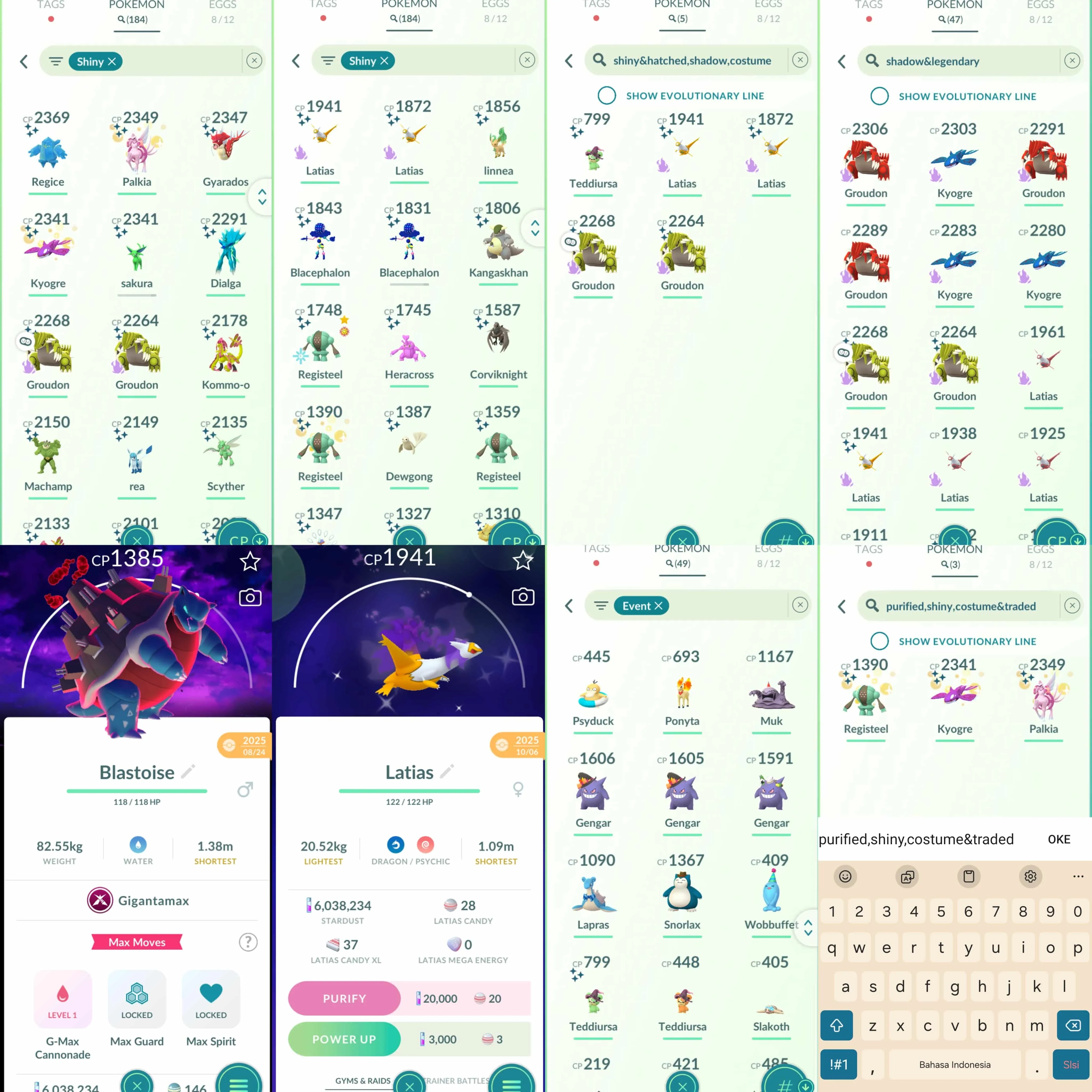 1924 Level 70 Eternatus Shundo Registeel Shiny Zacian Crowned Sword Shiny Mega Metagross Shiny Mega Gyarados Shiny Mega Heracross