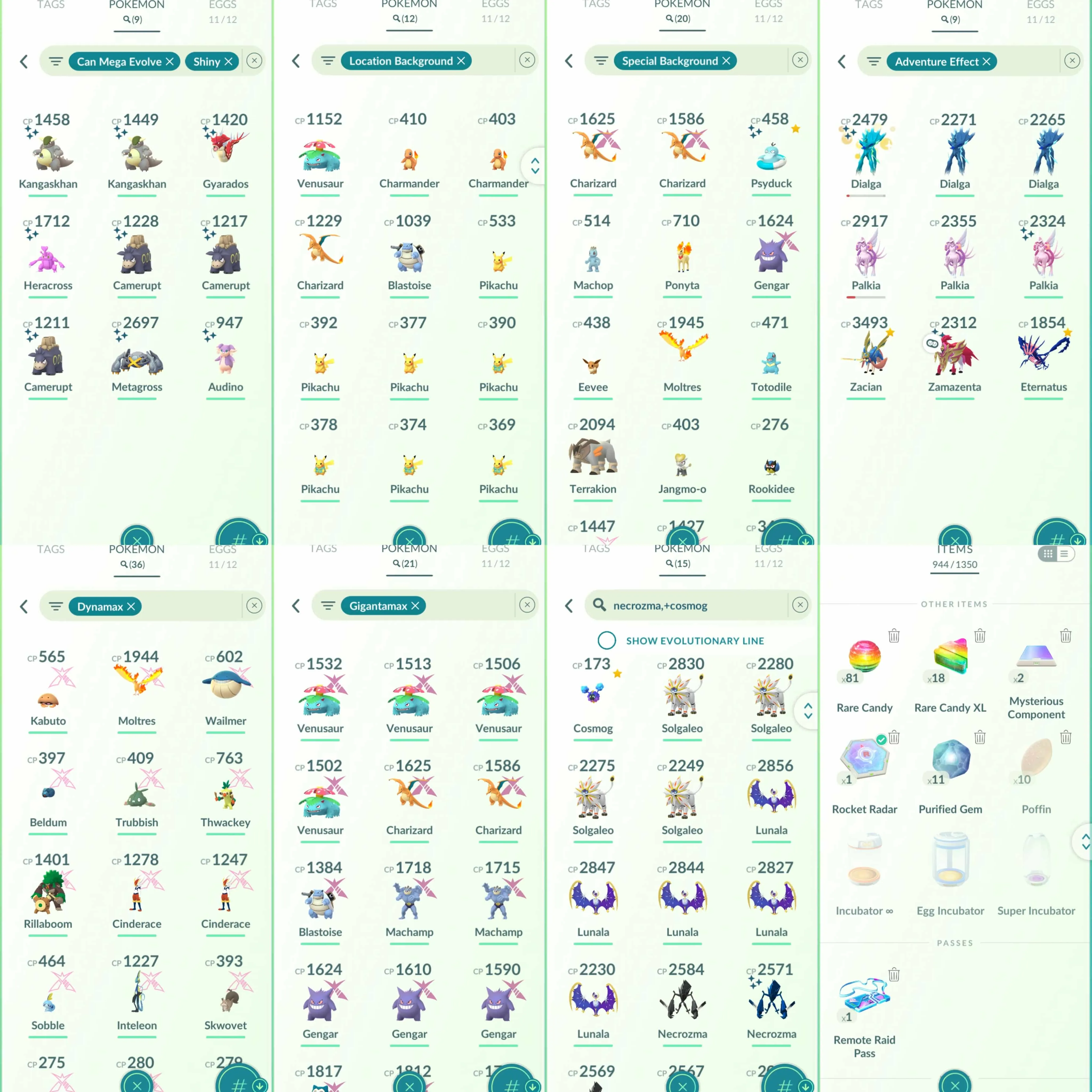 1929 Level 70 Eternatus Galarian Articuno Galarian Zapdos x2 Shundo Regice Shiny Deoxys Shiny Psyduck swim ring BG Shiny Mega Metagross Shiny Mega Heracross Shiny Mega Gyarados