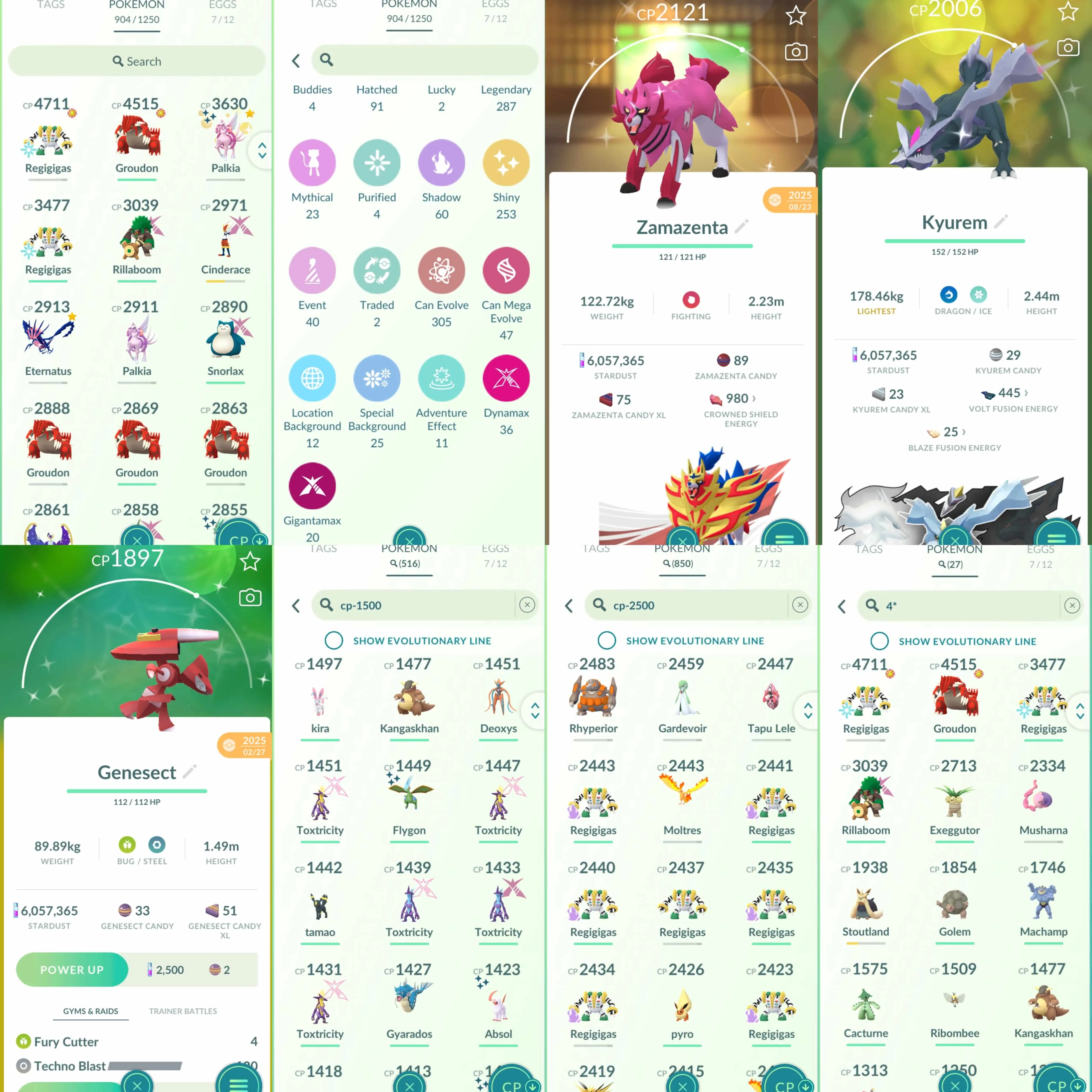 1930 Level 70 Eternatus Galarian Articuno Galarian Moltres Shiny Mega Rayquaza Shiny shadow beldum Shiny Genesect Shiny Solosis BG Shiny Mega: Gyarados, Sharpedo, Camerupt, Absol, Audino.