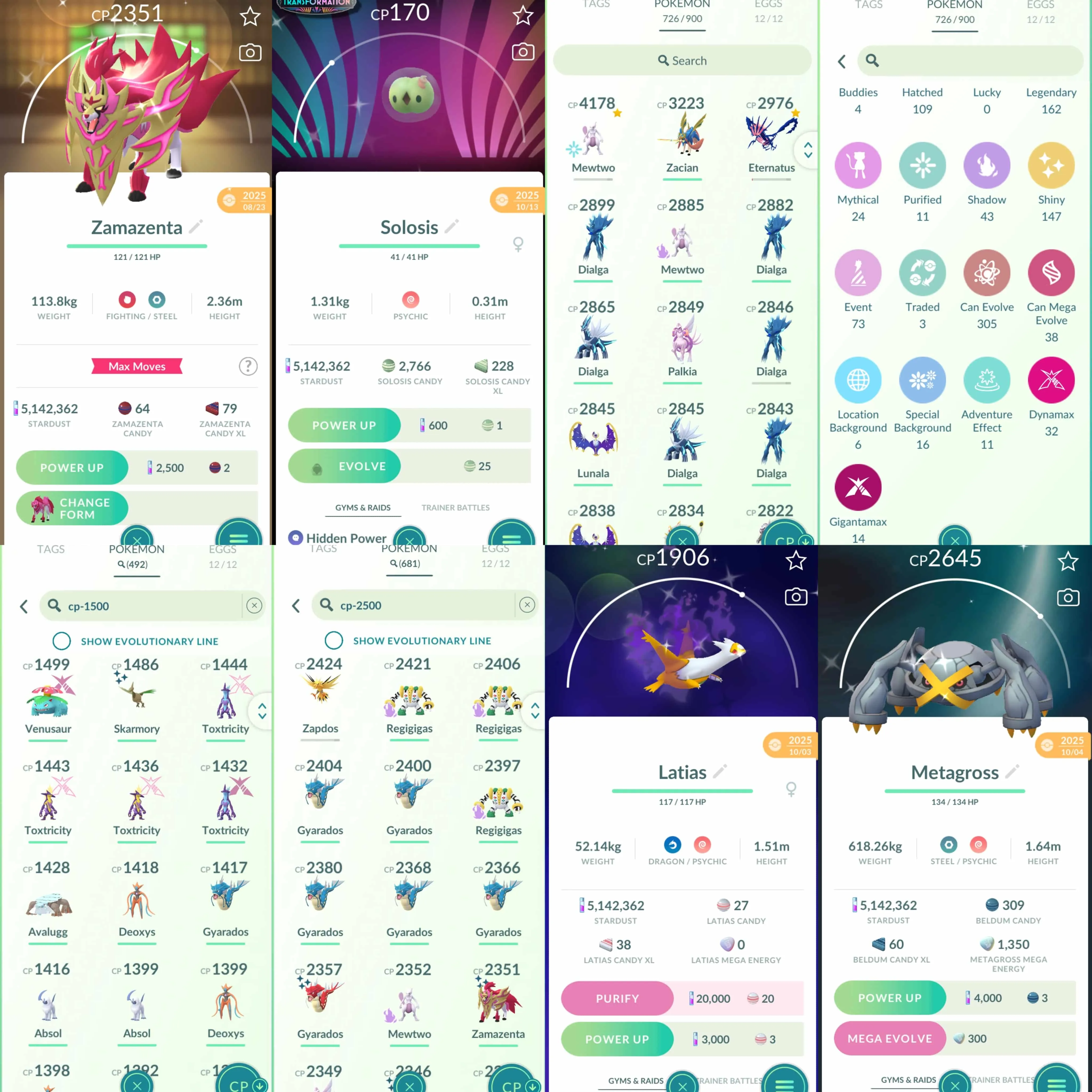 1931 Level 70 Eternatus Mewtwo100 Necrozma100 Shiny Mega Rayquaza Shiny Zamazenta Crowned Shield Shing Psyduck swim ring BG Shiny Mega Metagross