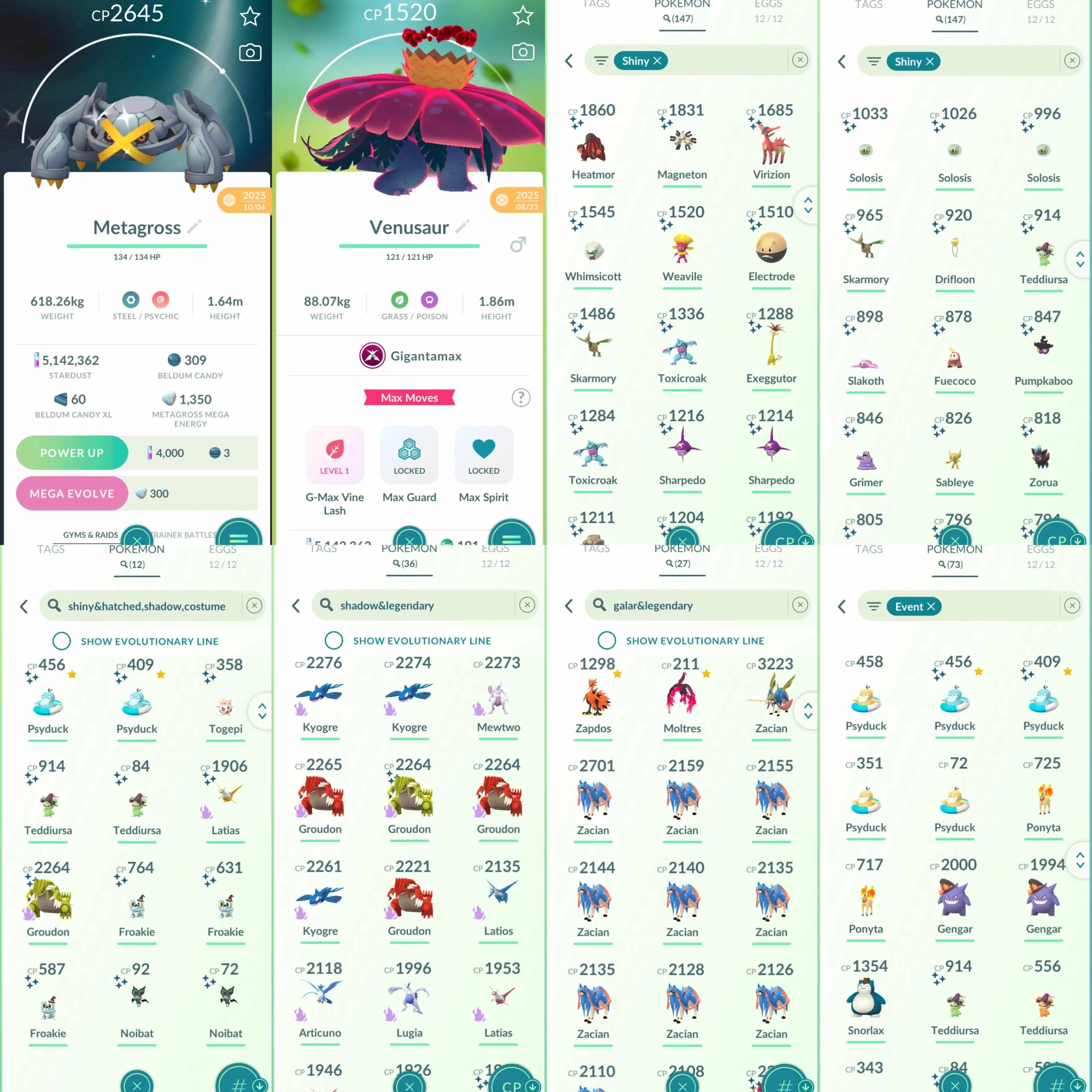 1931 Level 70 Eternatus Mewtwo100 Necrozma100 Shiny Mega Rayquaza Shiny Zamazenta Crowned Shield Shing Psyduck swim ring BG Shiny Mega Metagross