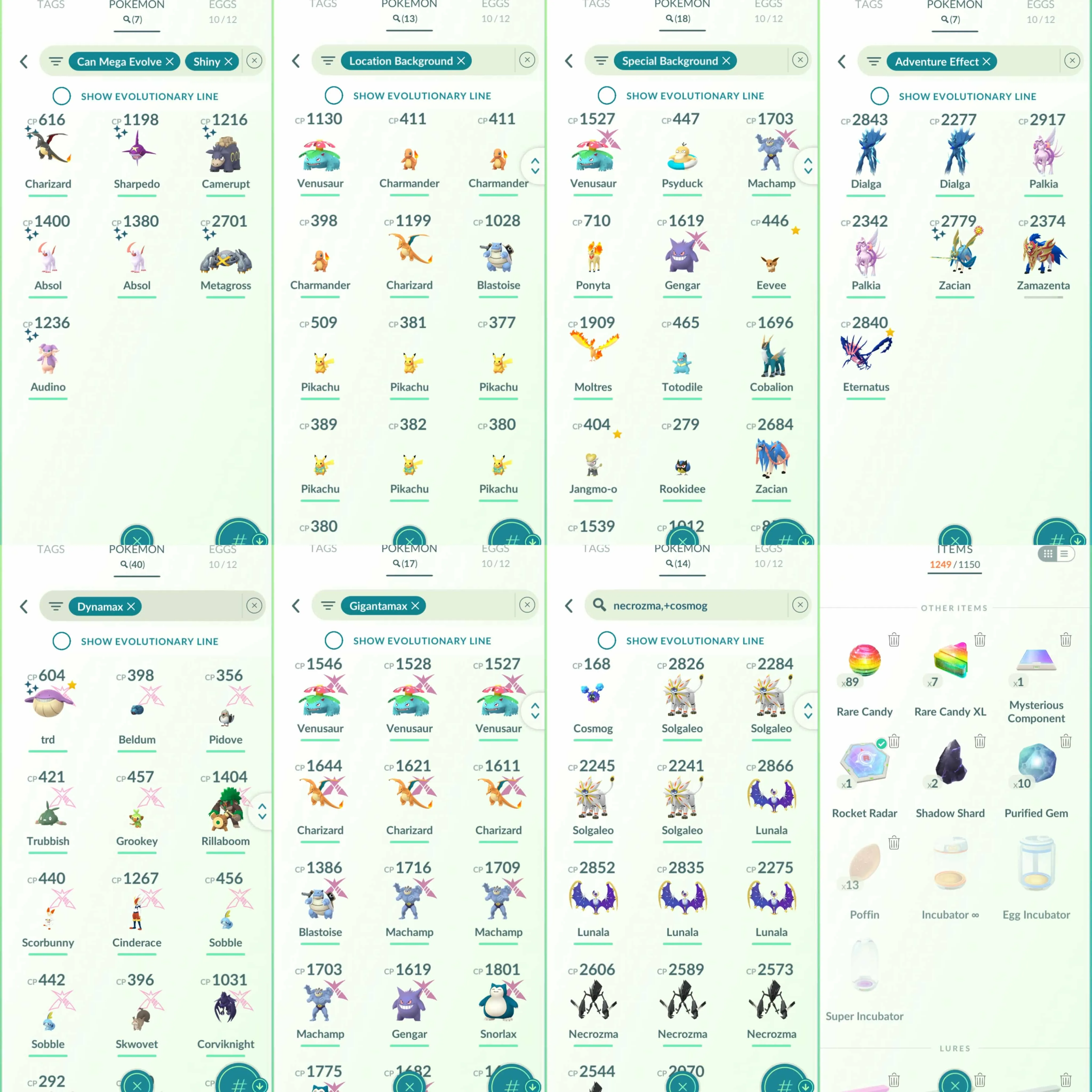 1935 Level 70 Eternatus Shiny DMax Toxtricity Shiny Mega Rayquaza Shiny Zacian Crowned Sword Shiny Mega Charizard Shiny Mega Metagross Shiny Mega Absol