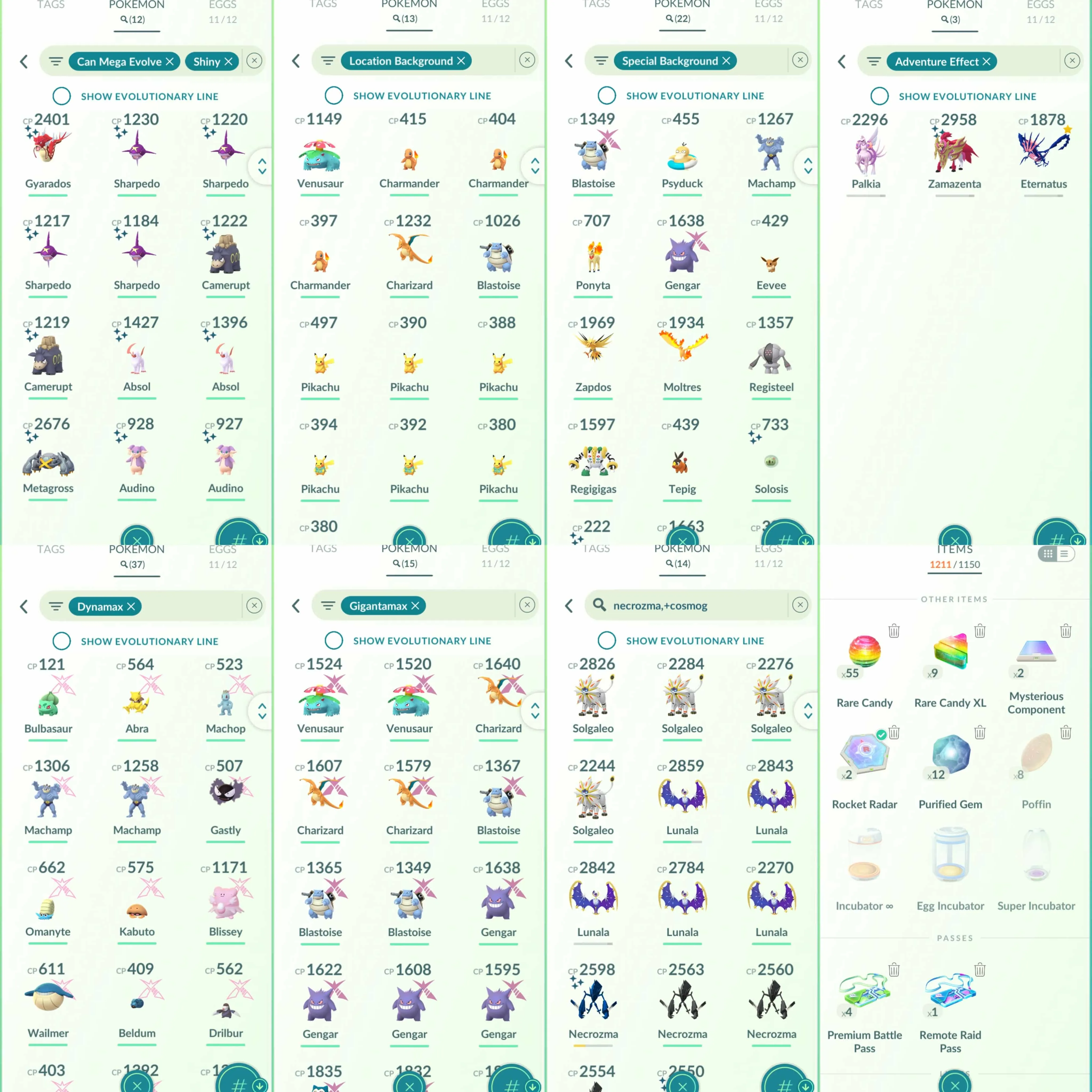 1937 Level 70 Eternatus Galarian Moltres Shiny Mega Rayquaza Shiny Kyogre Shiny Shadow Groudon Shiny Zamazenta Crowned Shield Shiny Mega Metagross