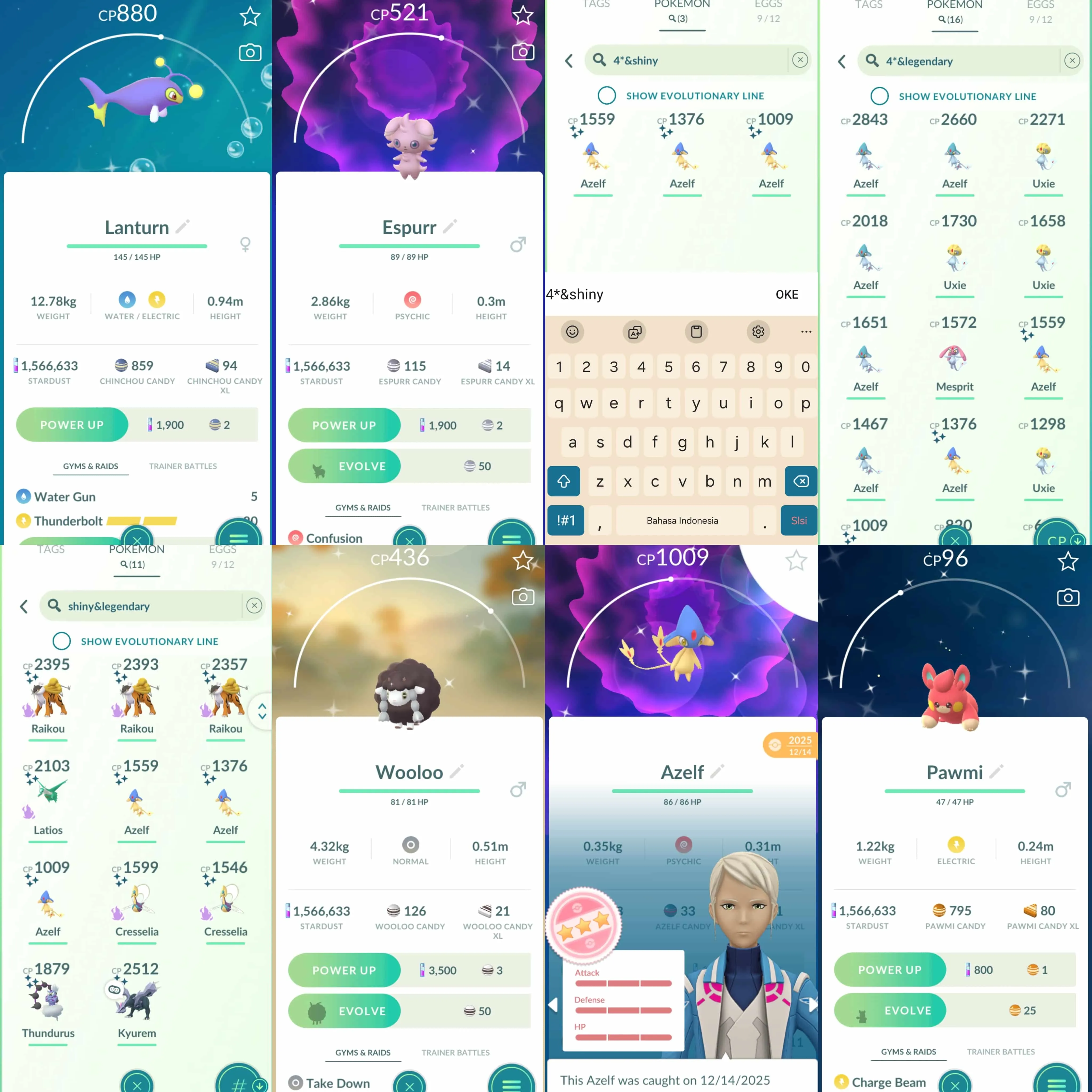 1941 Level 58 Legendary100x16 Shundo Azelf x3 Shiny Shadow Raikou x3 Shadow Latios Shadow Cresselia x2 Shiny Thundurus Shiny Kyurem  Pikachu Batik