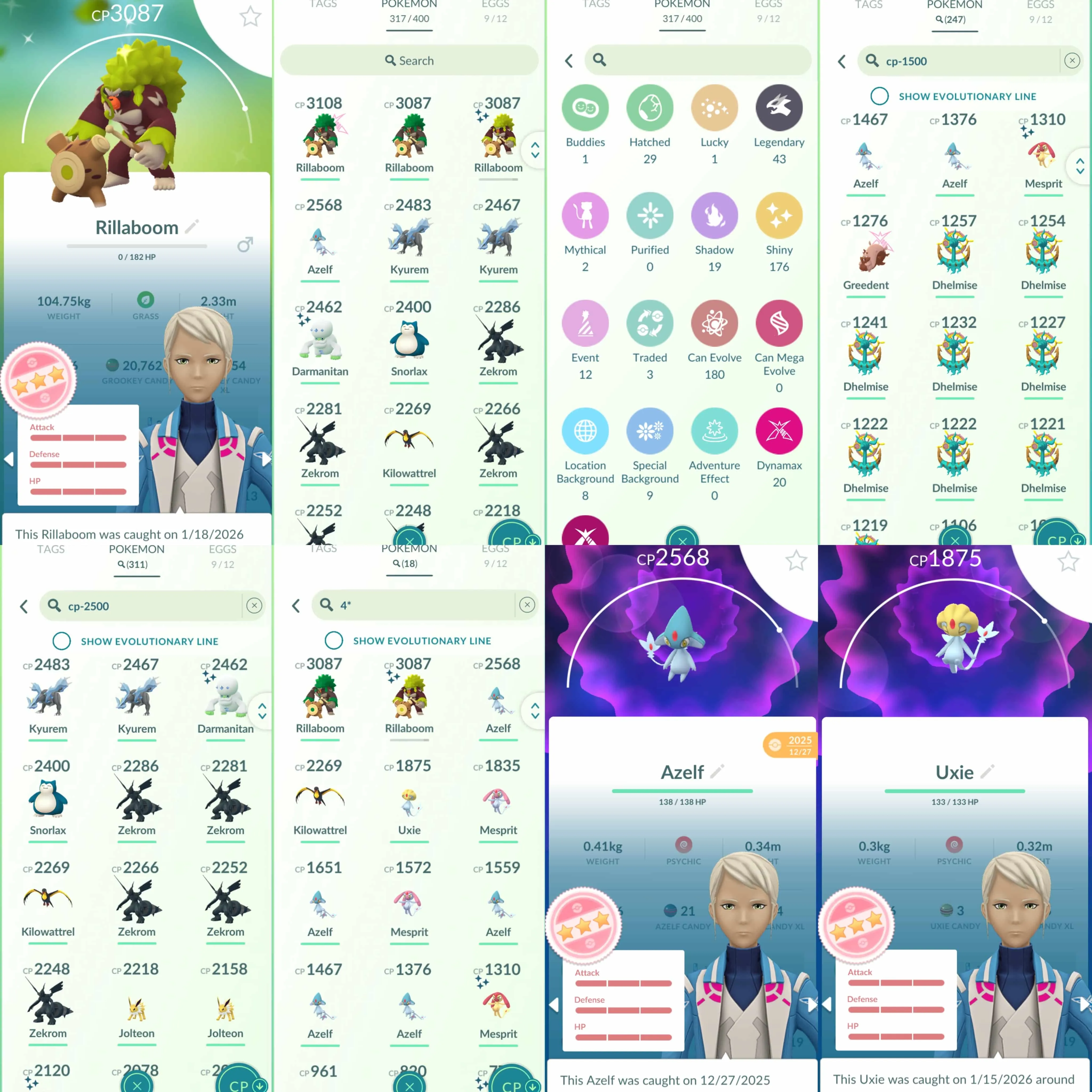 1944 Level 57 Coin1400 Shundo Mesprit Shiny Grookey Rare BG x6 Shiny Thwackey Rare BG Shiny Rillaboom Rare BG Shundo Rillaboom Shundo Pikachu Costume Legendary100 x12 Shiny Shadow Raikou Shiny Shadow Heatran Shiny Thundurus Shiny Lapras