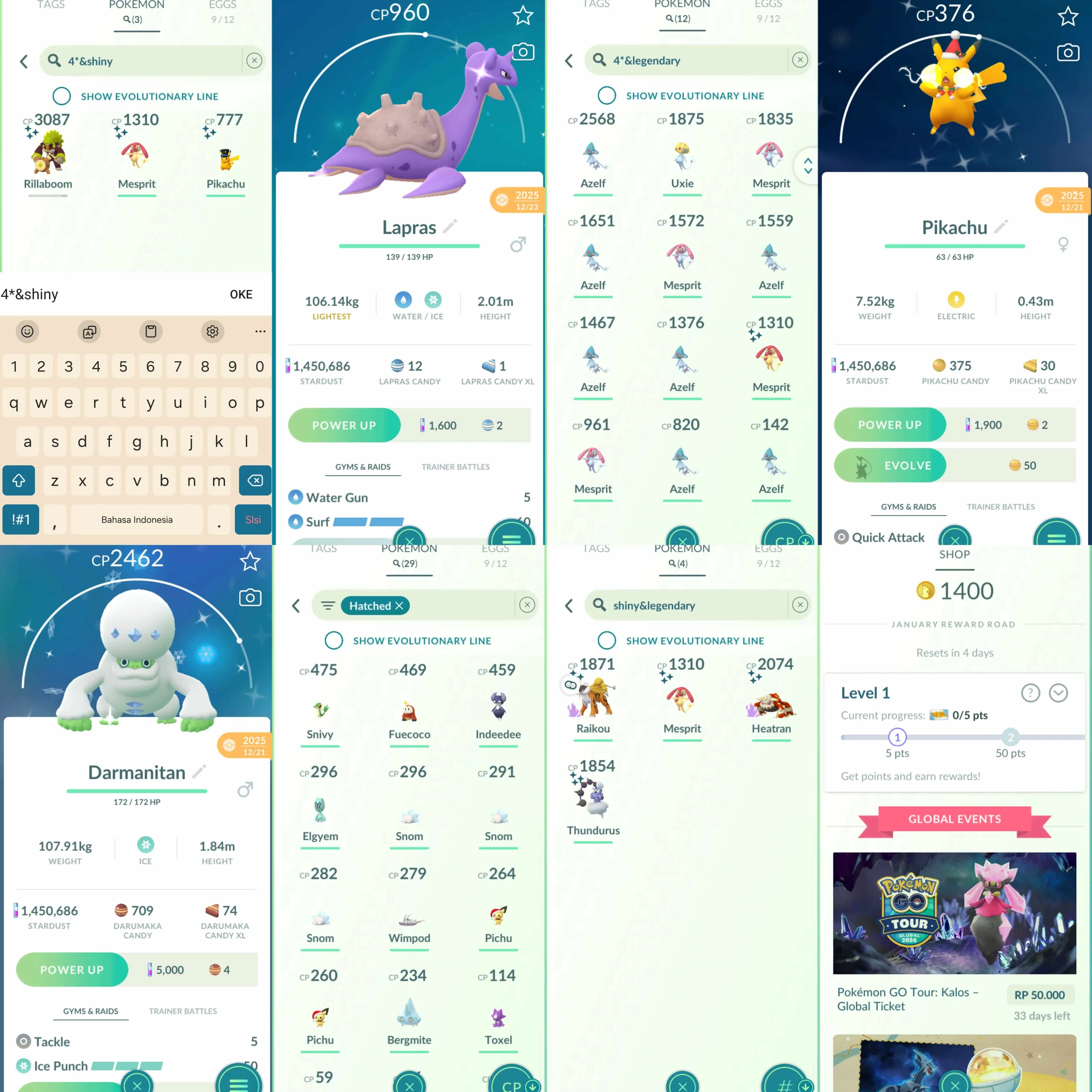 1944 Level 57 Coin1400 Shundo Mesprit Shiny Grookey Rare BG x6 Shiny Thwackey Rare BG Shiny Rillaboom Rare BG Shundo Rillaboom Shundo Pikachu Costume Legendary100 x12 Shiny Shadow Raikou Shiny Shadow Heatran Shiny Thundurus Shiny Lapras