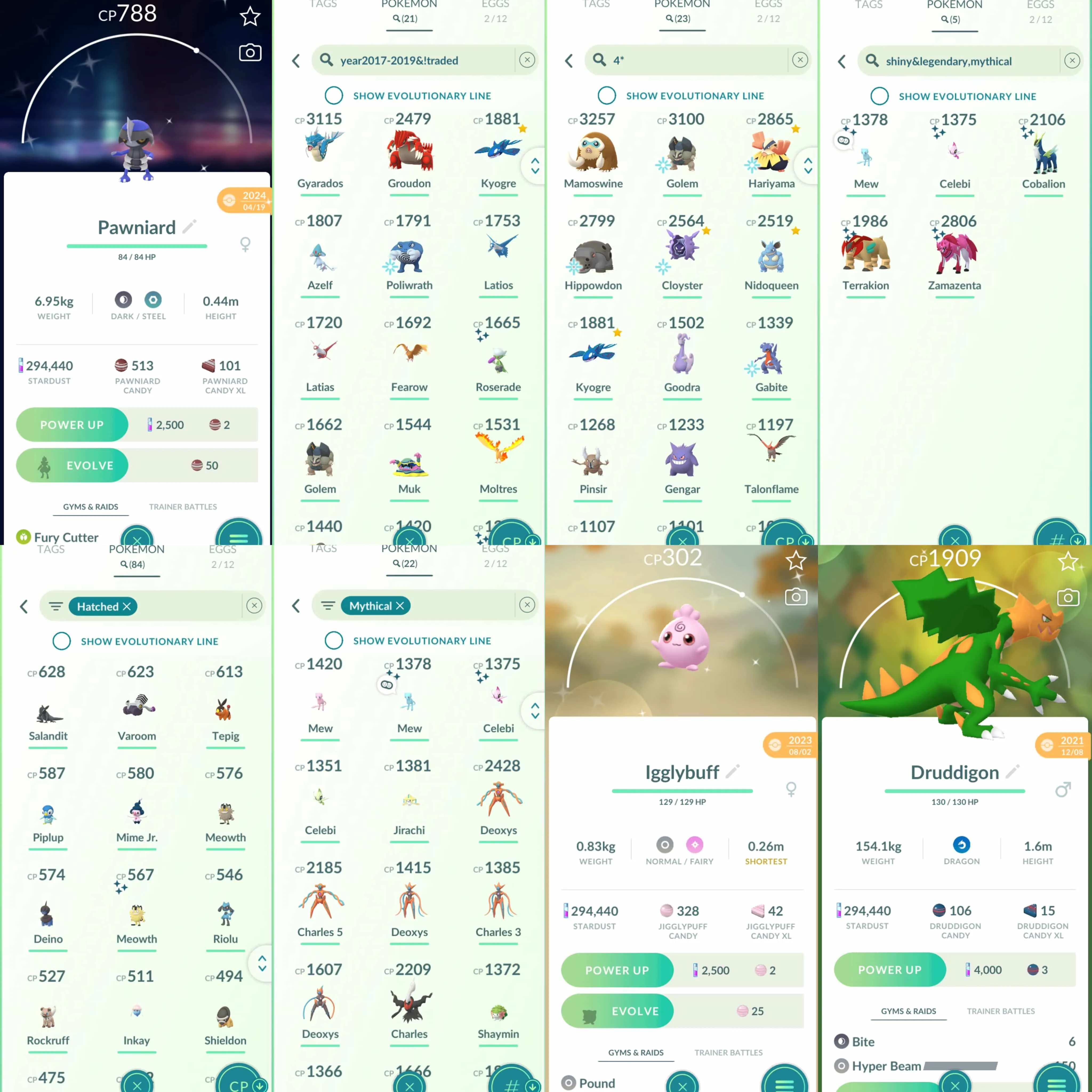 1945 Level 60 2019. Shiny Mew Shiny Celebi Shiny Jirachi Quest Shiny Mega Charizard Shiny: Cobalion, Terrakion, Zamazenta, Druddigon, Igglybuff, Pawniard, Metang, Mega Beedrill, Gyarados, Ditto, Eevee, Espeon, Blissey, Skitty, Haxorus, Greninja.