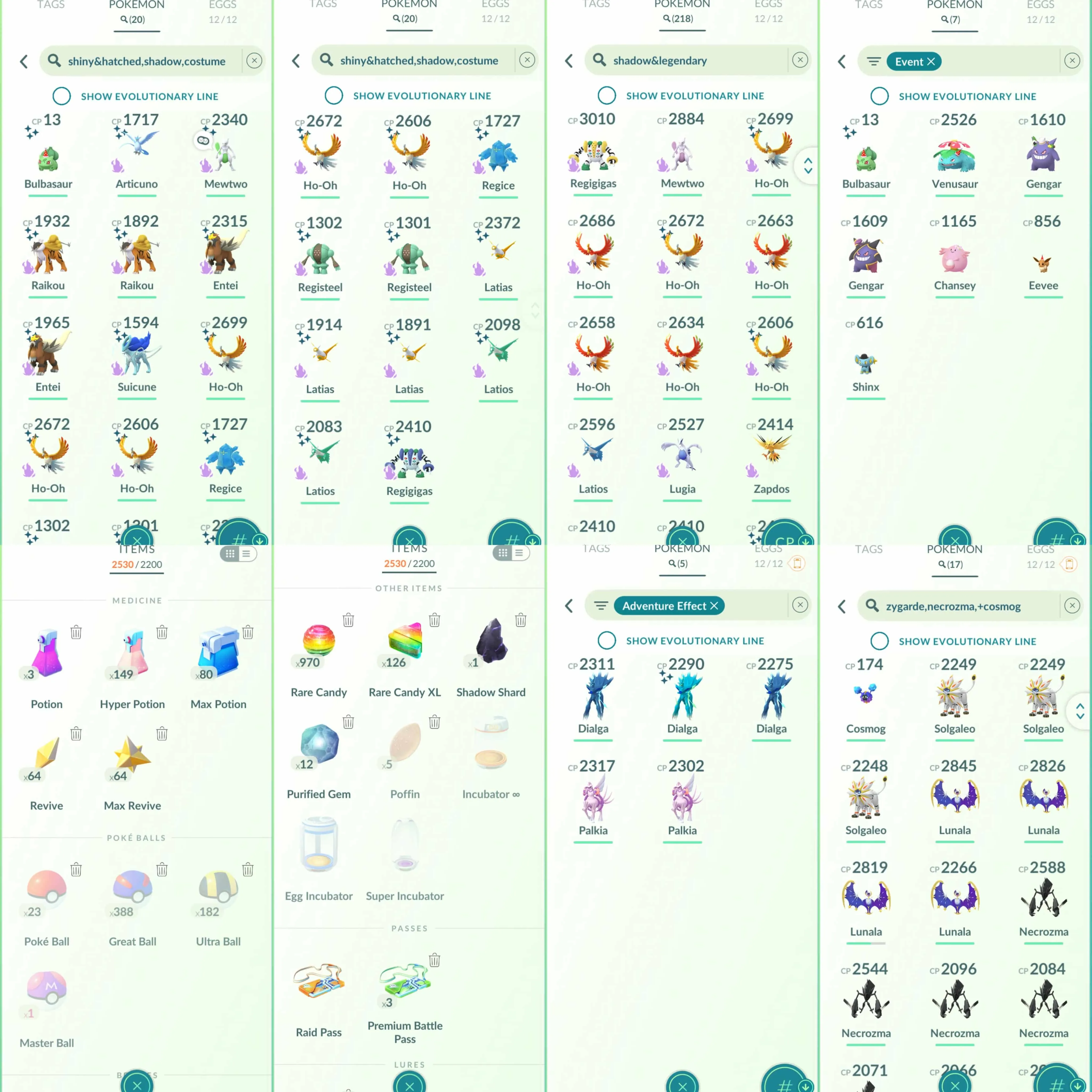 1949 Level 70 2018. Coin9769 Shiny Shadow Mewtwo Shiny Mega Rayquaza Shiny Mega Latias Shiny Mega Latios Shiny Mewtwo Shiny Zacian Zamazenta Legends100 x18 Zamazenta100 Suicune100 Raikou100 Shundo Machamp Shundo Litleo