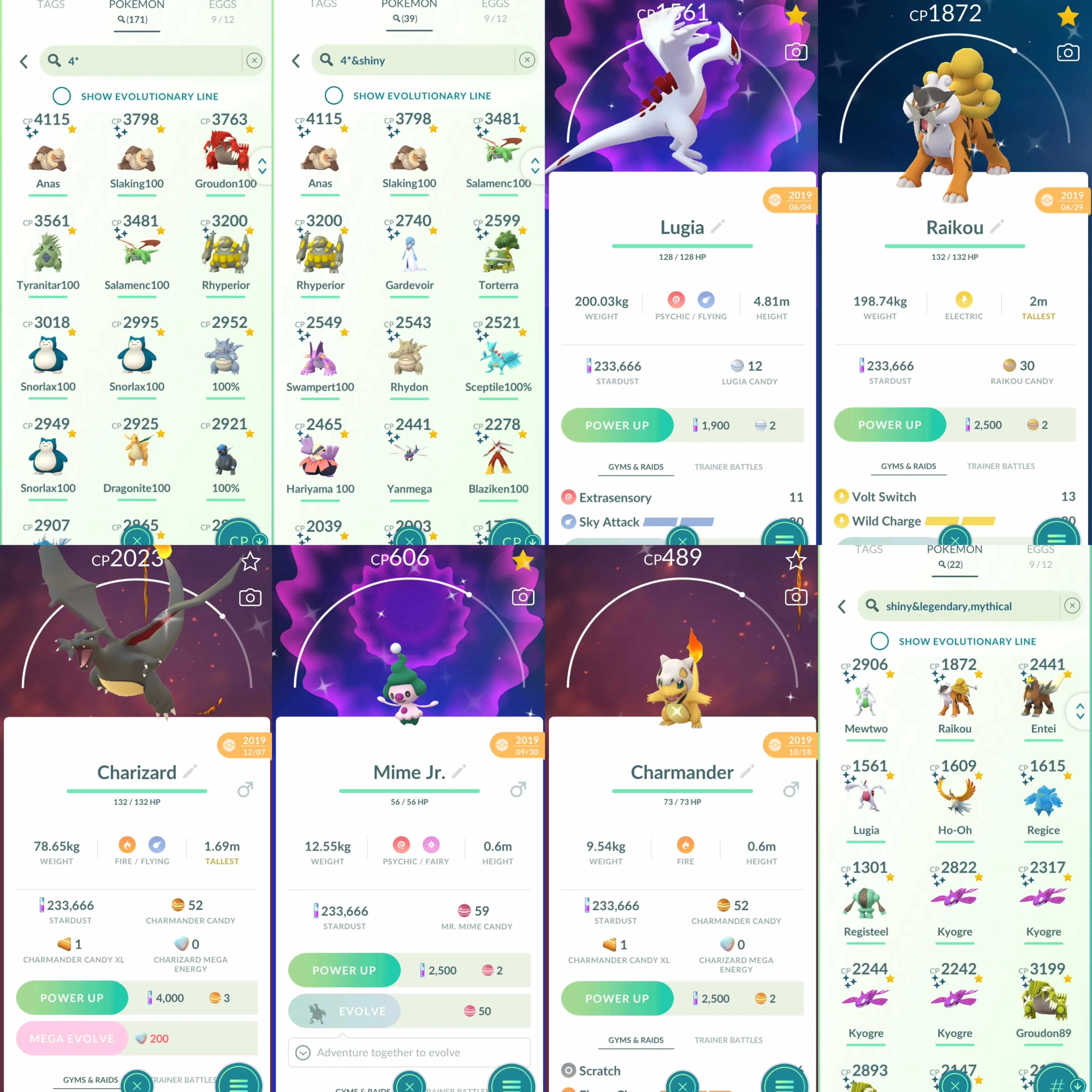 1952 Level 50 2016. Armored Mewtwo x2 tradeable Shiny Rayquaza Shiny Mewtwo Shiny Metagross Shiny Flower Crown Eevee x1 tradeable Shiny Charizard Shiny Pikachu Lucario Hat (traded) Shiny Charmander Cubine Hat (traded)