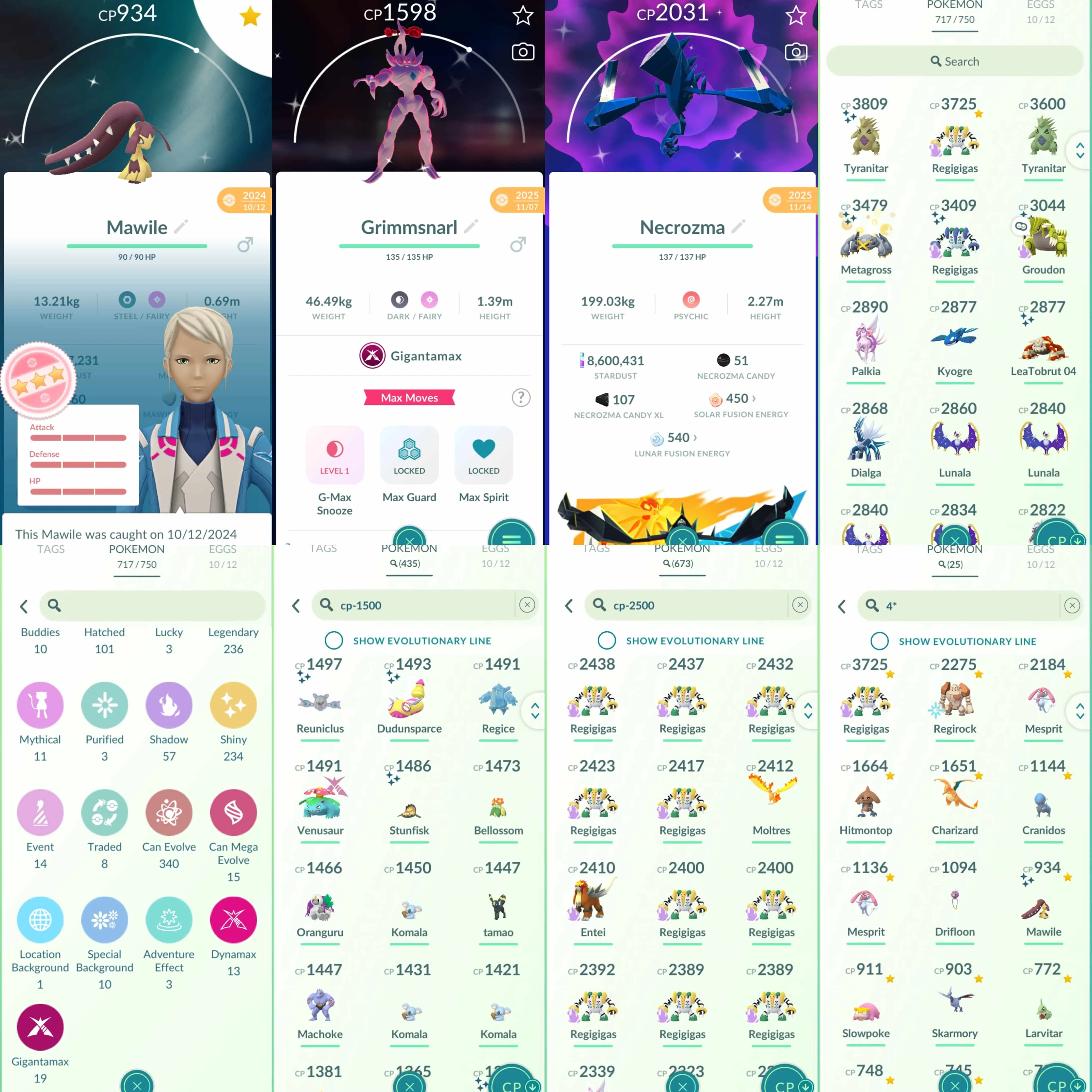 1955 Level 71 Eternatus Rare Shadow Regigigas100 Shiny Mega GMax Charizard Shiny GMax Grimmsnarl Shiny Reuniclus BG Shiny Zacian BG Shiny Ho-Oh Wild Area BG (traded) Shiny Palkia Origin Spacial Rend