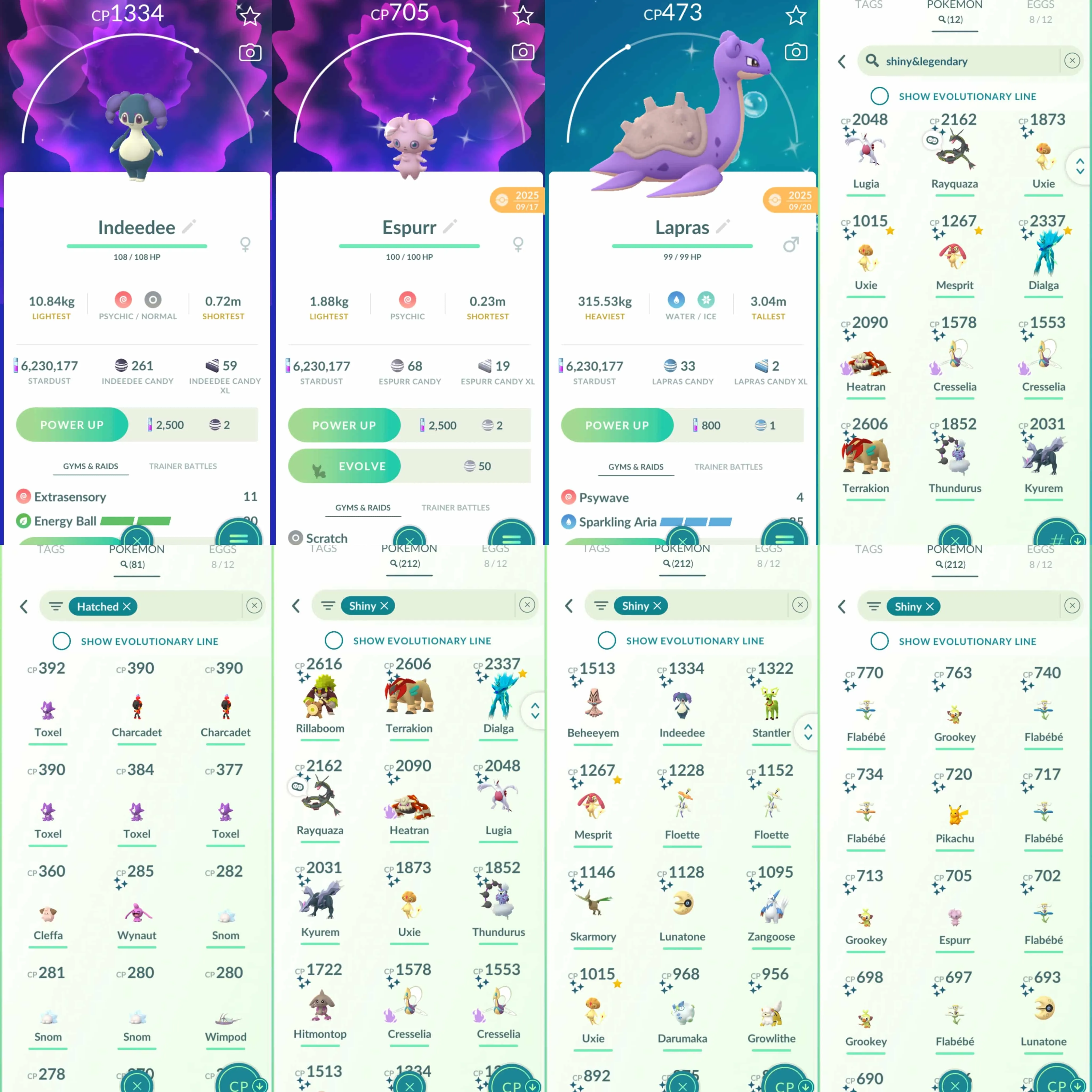 1960 Level 70 Legends100 x19 Eternatus Shiny Toxel  Shundo Dialga Origin Shundo Mesprit Shiny Mega Rayquaza Shiny DMax Omanyte Shiny Grookey BG x3