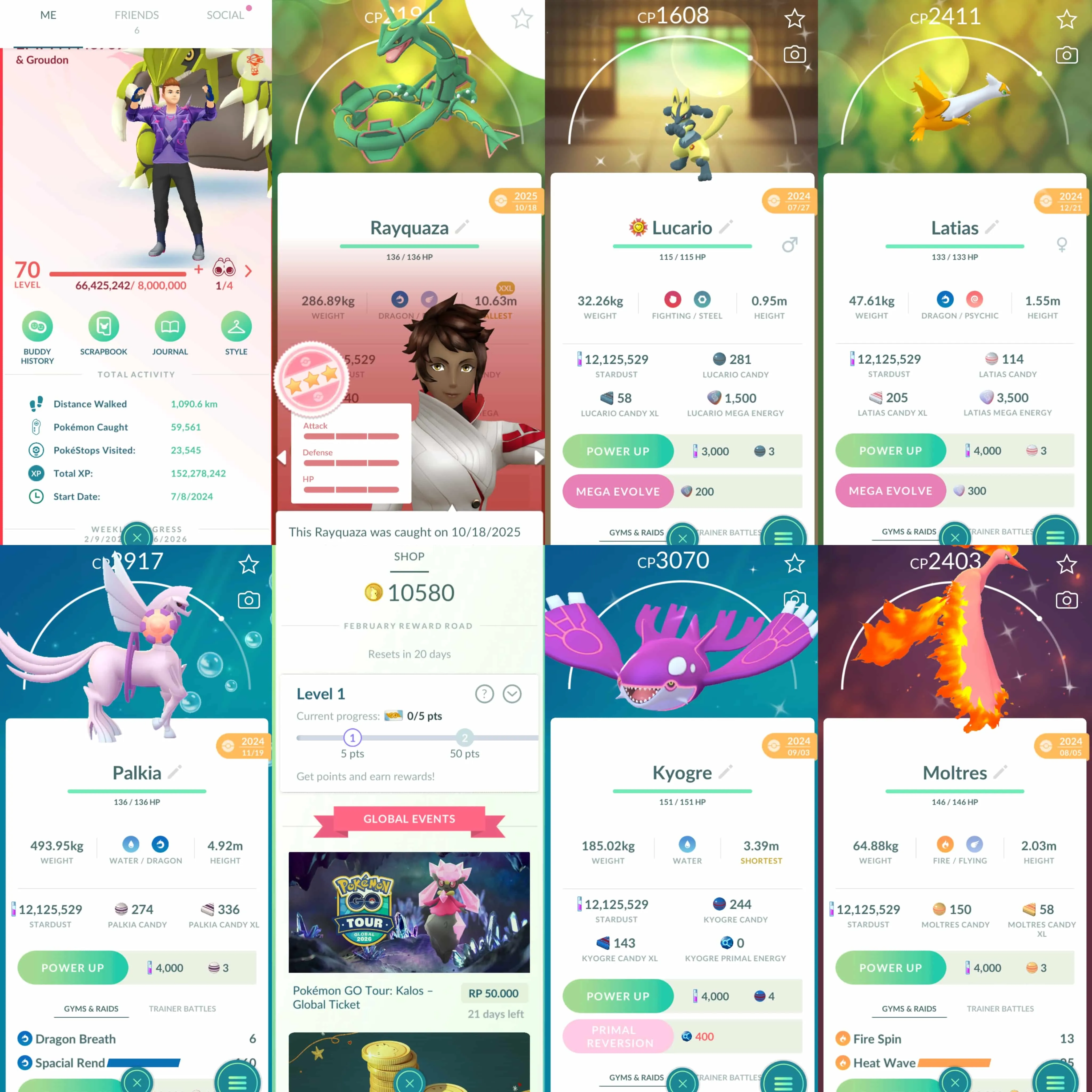 1961 Level 70 Coin10580 Rayquaza100 Deoxys100 Shiny Larvesta Stakataka100 Blacephalon100 Regigigas100 Shiny Mega Lucario Shiny Zacian Shiny Zamazenta Shiny Mega Latias Shiny Mega: Kangaskhan, Gyarados, Mawile, Sharpedo, Camerupt, Absol. Spacial Rend