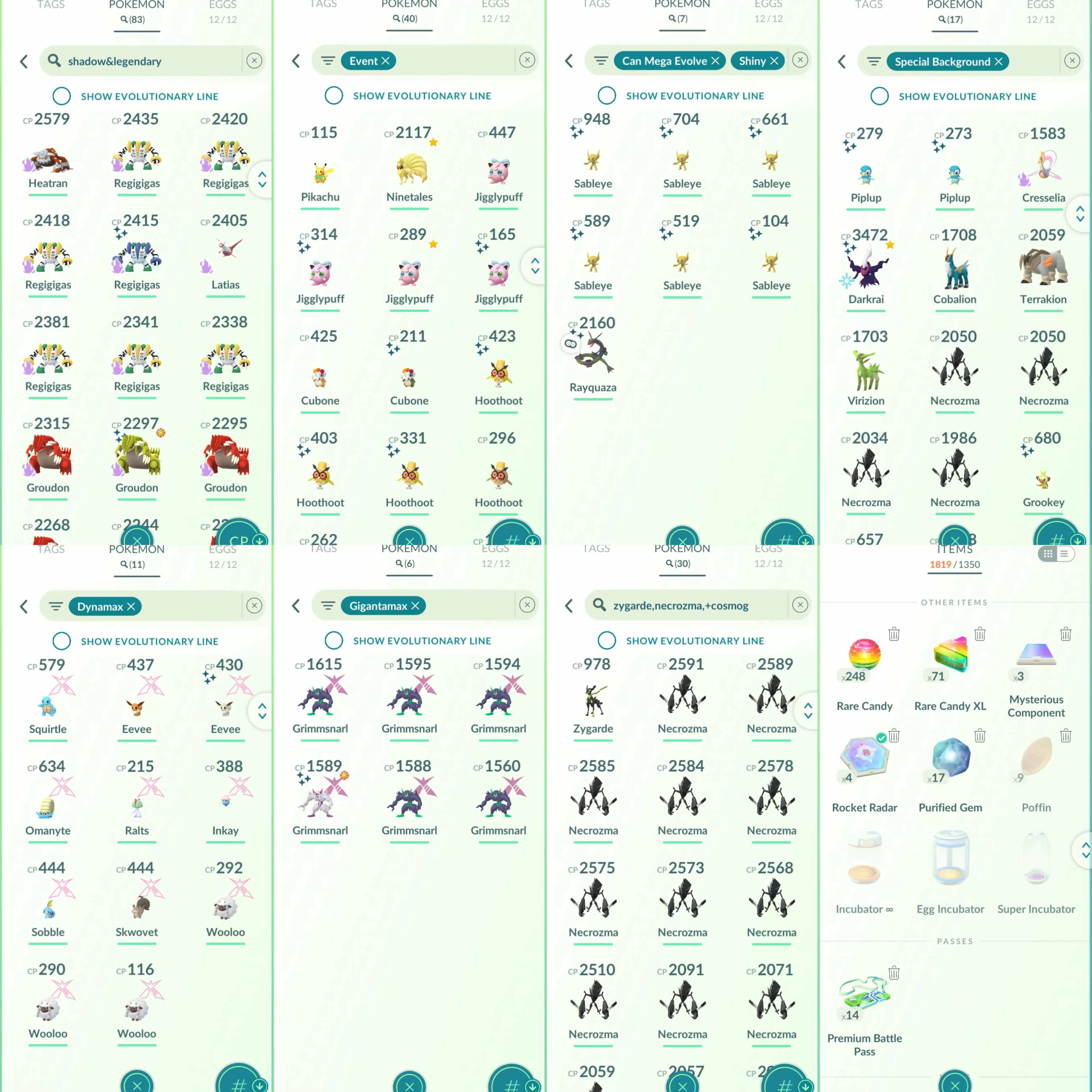 1963 Level 72 Shundo Darkrai GO Wild Area  2025 BG Rare Shadow Heatran100 Shiny Mega Rayquaza Shiny Dusk Mane Necrozma Shiny Dawn Wings Necrozma Shiny GMax Grimmsnarl Shiny DMax Eevee Shundo Prinplup Shundo Rillaboom Shundo Corviknight