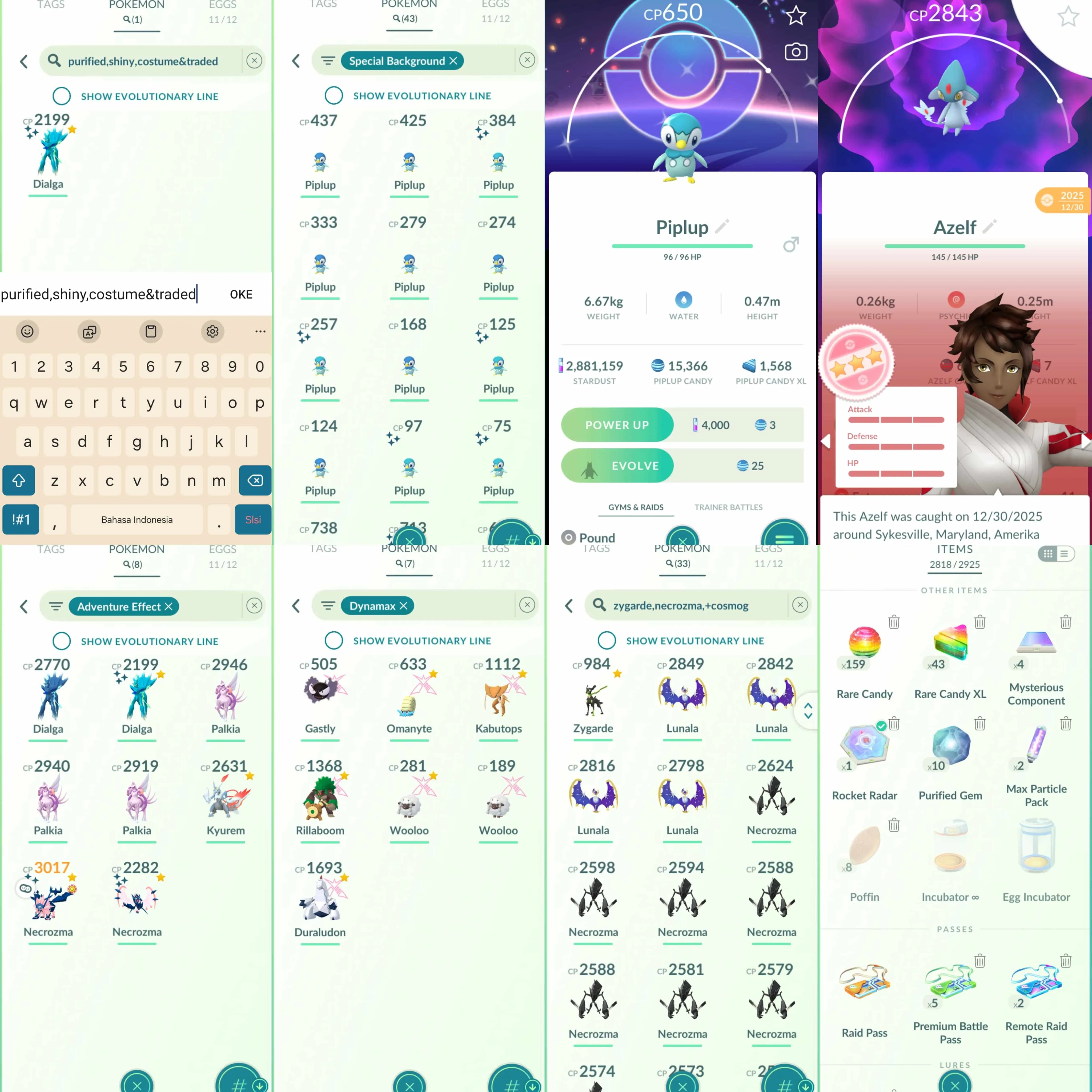 1964 Level 65 Shiny Dusk Mane Necrozma Shiny Dawn Wings Necrozma White Kyurem 100 Ice Burn Shiny Piplup BG Shiny Pikipek BG Shundo Scyther Shiny: shadow Raikou x4, shadow Latios, shadow Groudon, Dialga Origin, shadow Cresselia