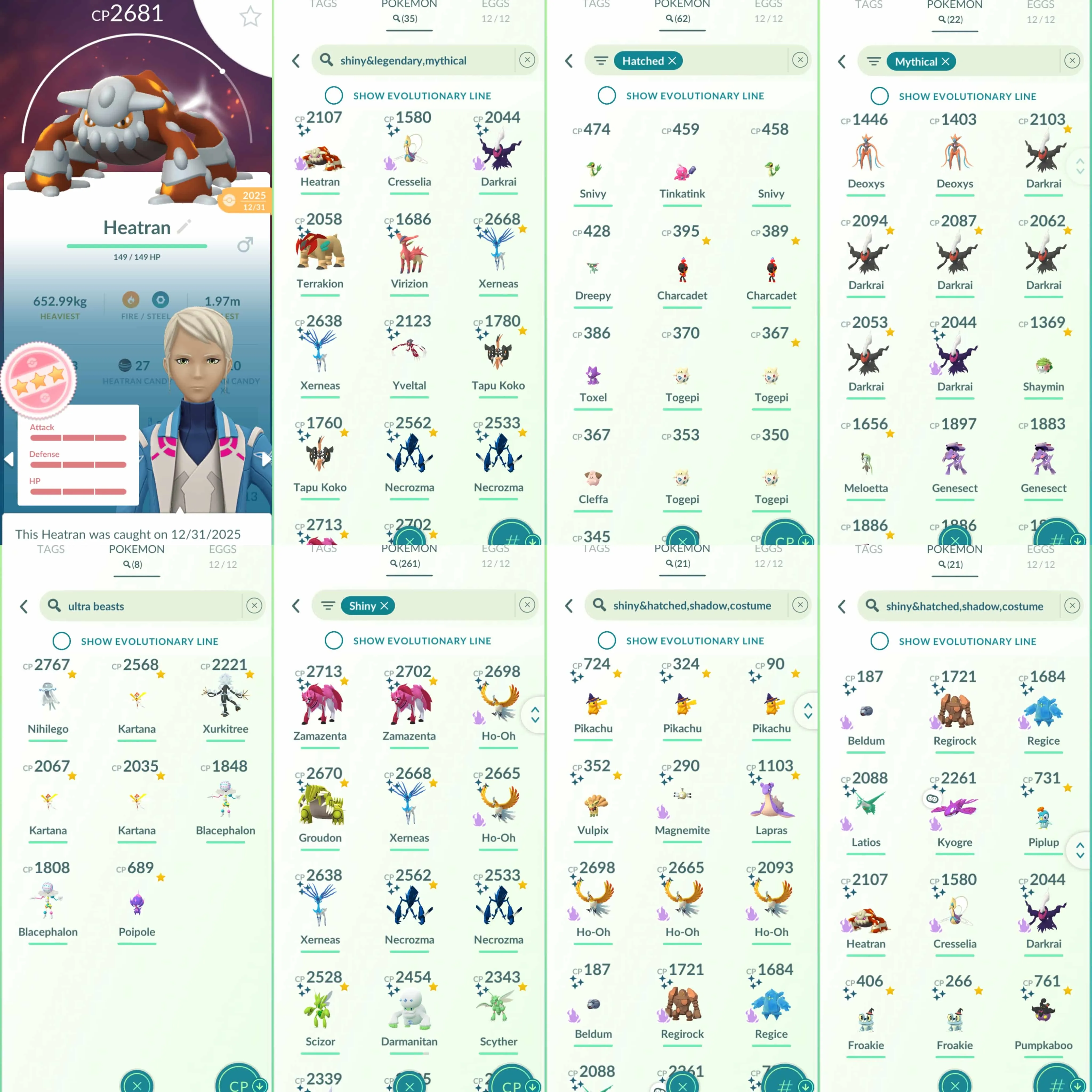 1968 Level 70 Suicune100 Entei100 Shiny DMax Zapdos Shiny Primal Groudon Shiny Mega Latios Shiny Rare Lapras Blanche's Outfit Mystic BG Shiny Shadow Darkrai Go Wild Area 2025 BG Spacial Rend Shiny: Mega Gyarados, Mega Absol.