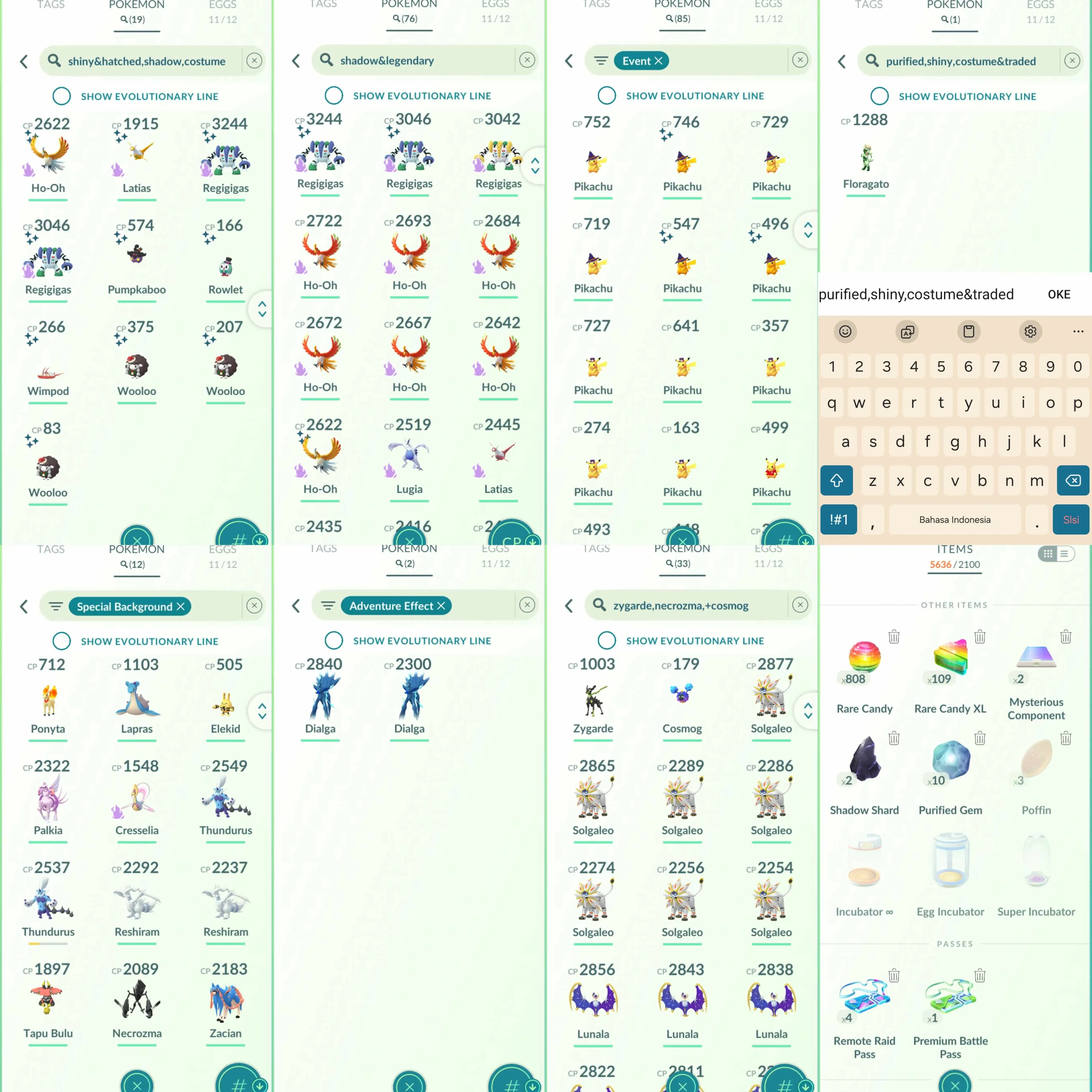 1970 Level 71 Coin15035 Necrozma100 Xerneas100 Mega Latios100 Shiny Mega Latios Shiny: shadow Suicune, shadow Ho-Oh, shadow Latias, Latios, Groydon, Uxie, Mesprit, Azelf, Dialga, Palkia Origin, Heatran, shadow Regigigas