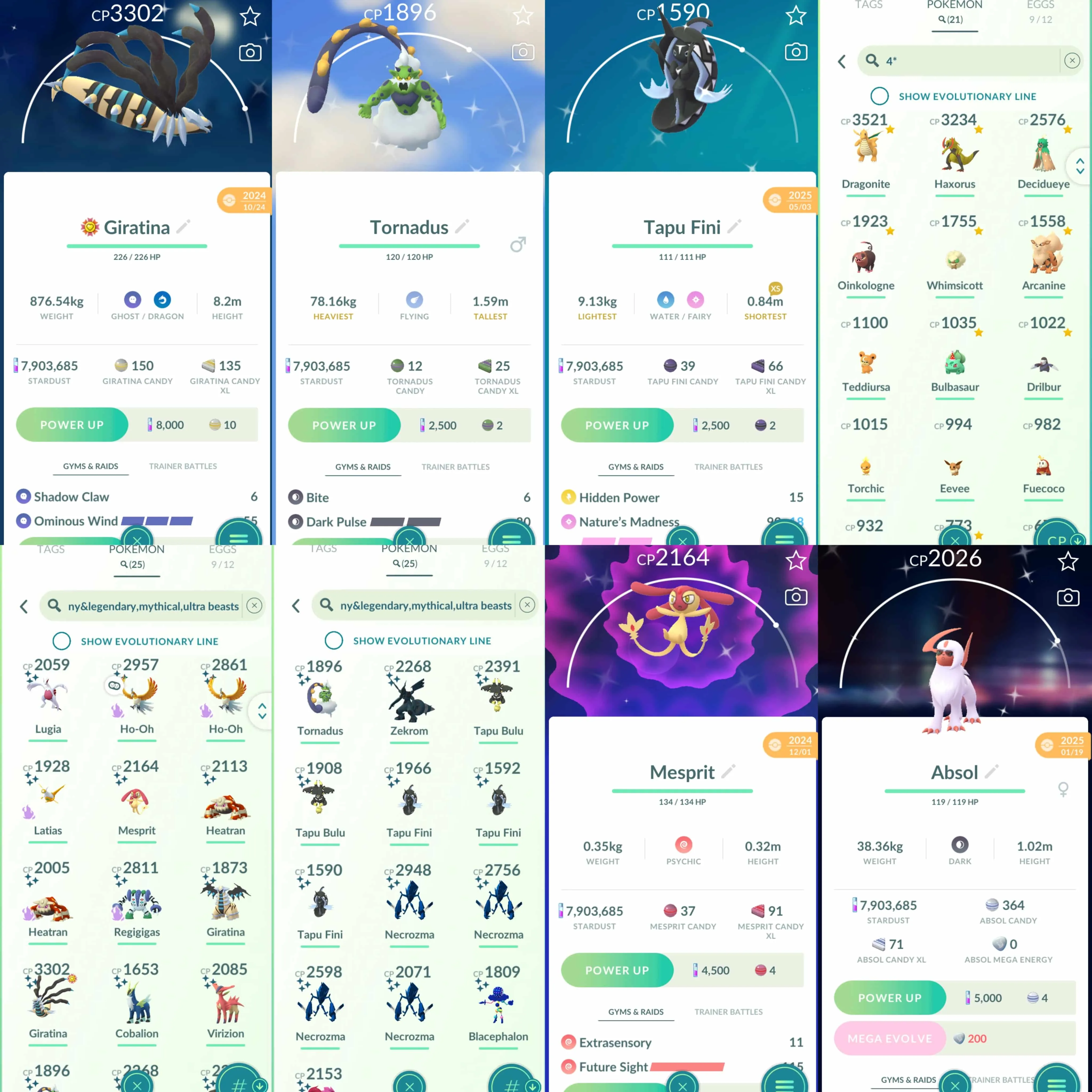 1973 Level 70 Coin11400 Shiny Mega Gyarados Shiny: Lugia, shadow Ho-Oh, shadow Latias, Mesprit, shadow Heatran, shadow Regigigas, Giratina Origin, Giratina Altered, Cobalion, Virizion, Tornadus