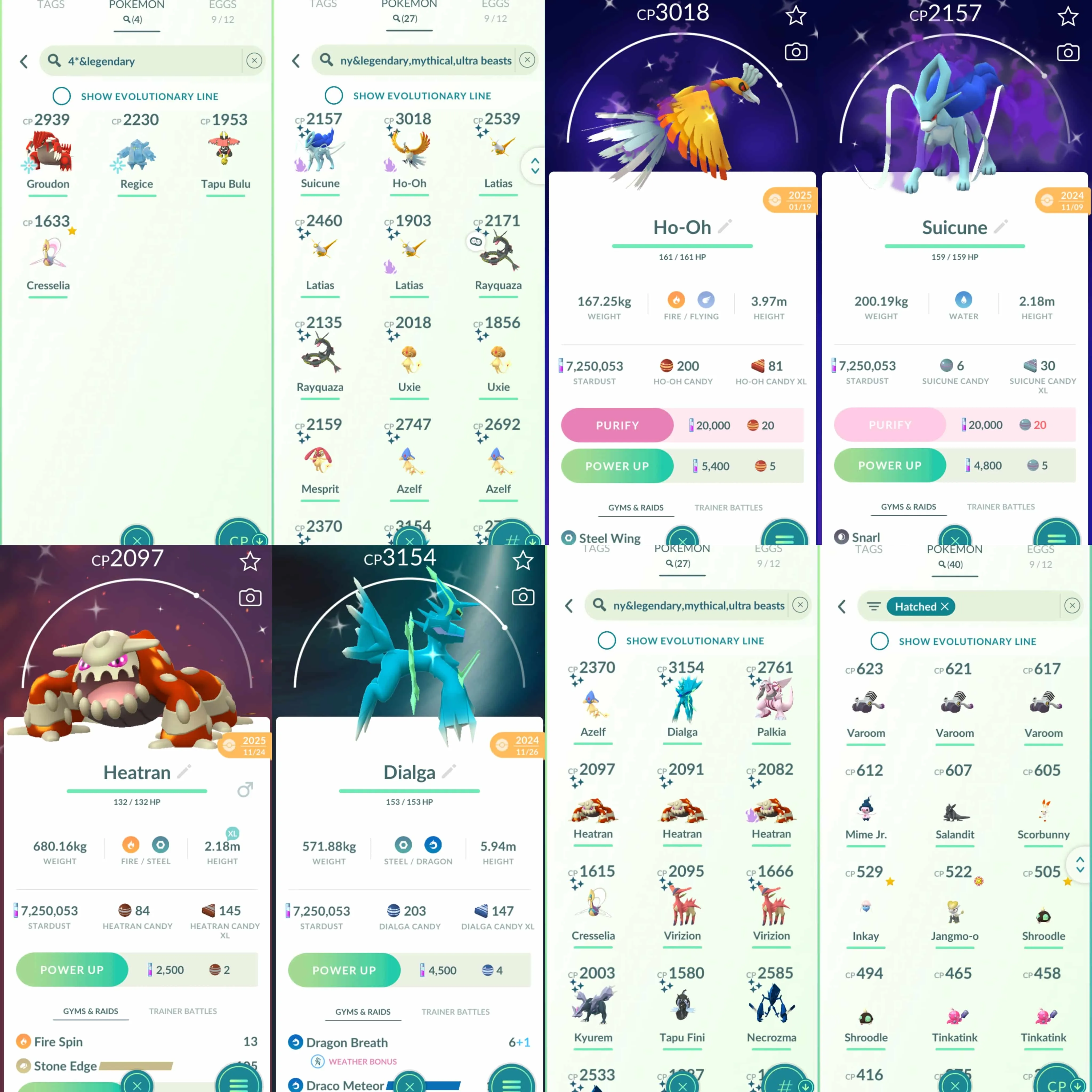 1974 Level 70 Coin10500 Shiny Rayquaza Shiny Mega Heracross Shiny Mega Gyarados Shiny Mega Latias Shiny: shadow Suicune, shadow Ho-Oh, shadow Latias, Uxie, Mesprit, Azelf