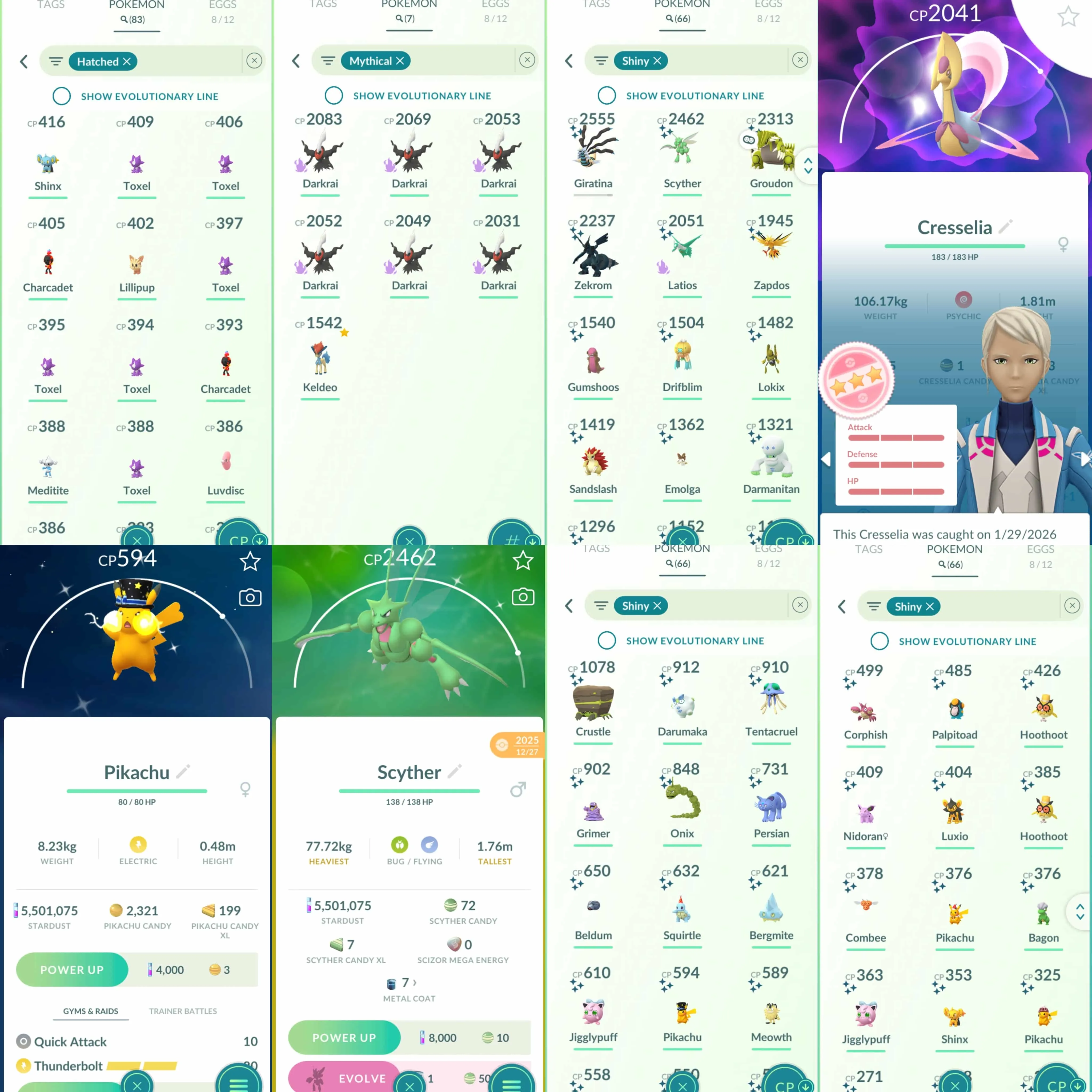 1977 Level 70 2020. Mewtwo100 Lugia100 Cresselia100 Shiny Zapdos Inagi BG Shiny: Zapdos, shadow Latios, Groudon, Giratina, Zekrom, party hat squirtle, holiday attire dedenne.