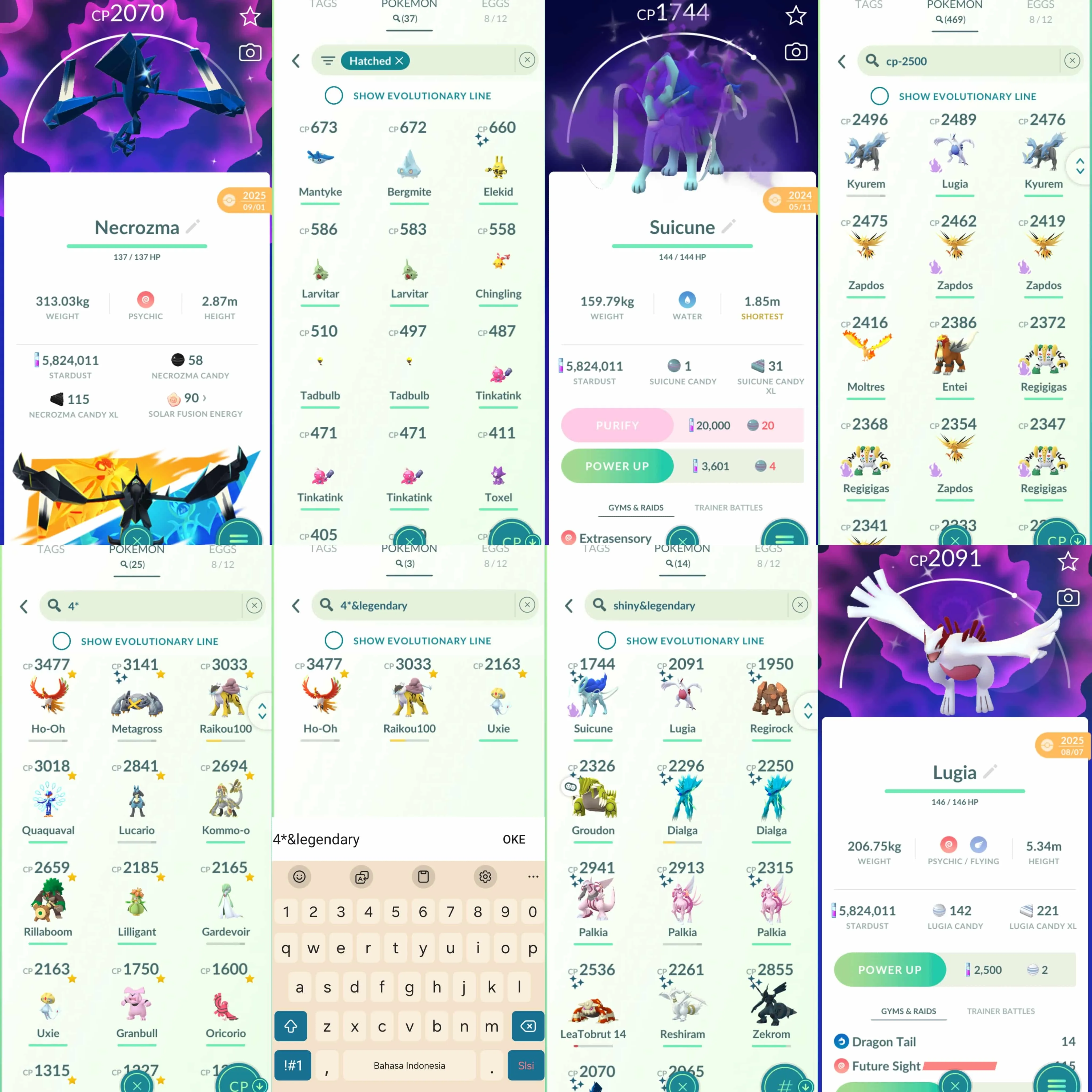 1978 Level 70 Eternatus Shiny DMax Falinks Shundo Mega Metagross Shiny Mega Charizard Shiny Mega Lucario Shiny Palkia Origin Spacial Rend Shiny Dialga Origin Roar of Time Shiny: shadow Suicune, Lugia, Regirock, Groudon, Dialga Origin, Palkia