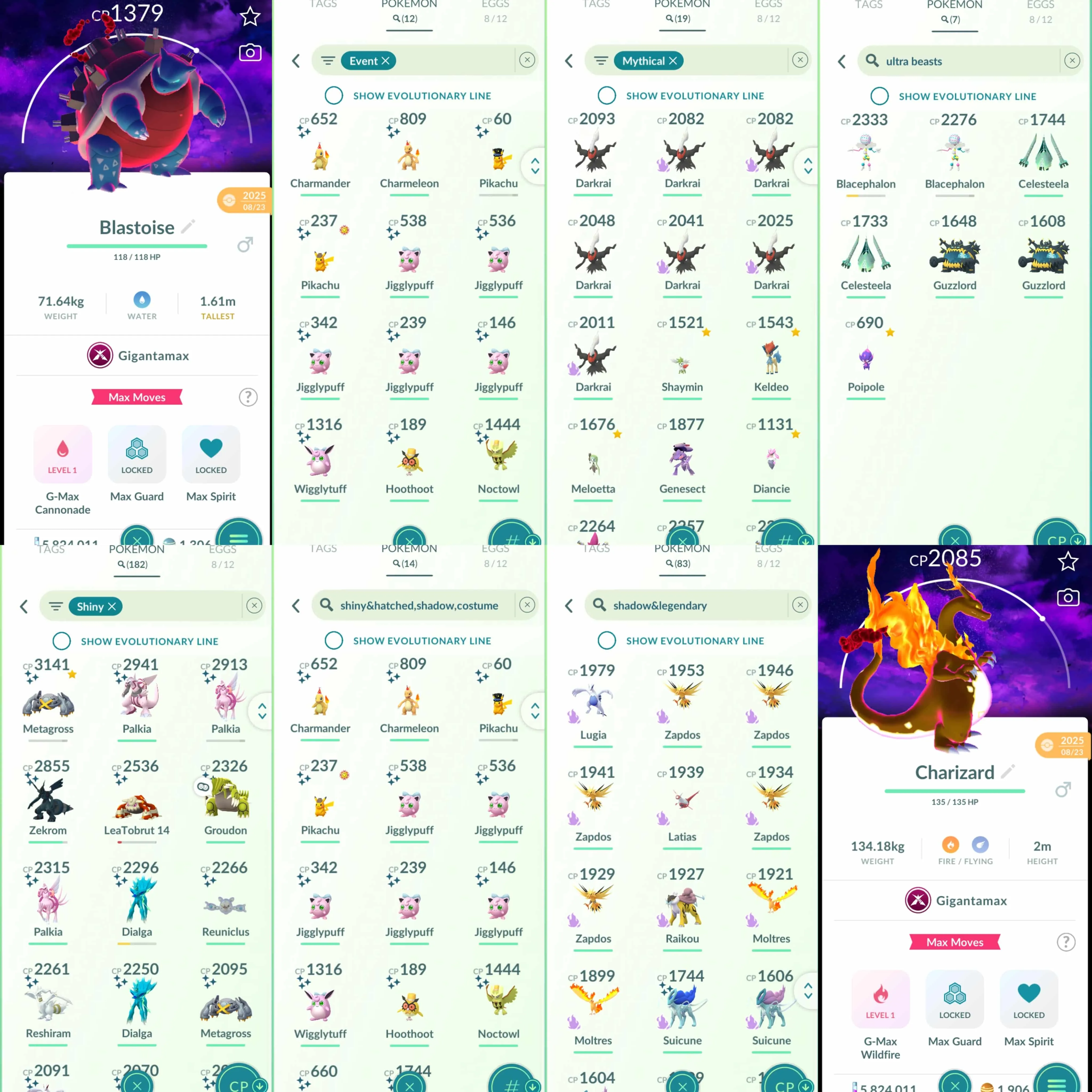 1978 Level 70 Eternatus Shiny DMax Falinks Shundo Mega Metagross Shiny Mega Charizard Shiny Mega Lucario Shiny Palkia Origin Spacial Rend Shiny Dialga Origin Roar of Time Shiny: shadow Suicune, Lugia, Regirock, Groudon, Dialga Origin, Palkia