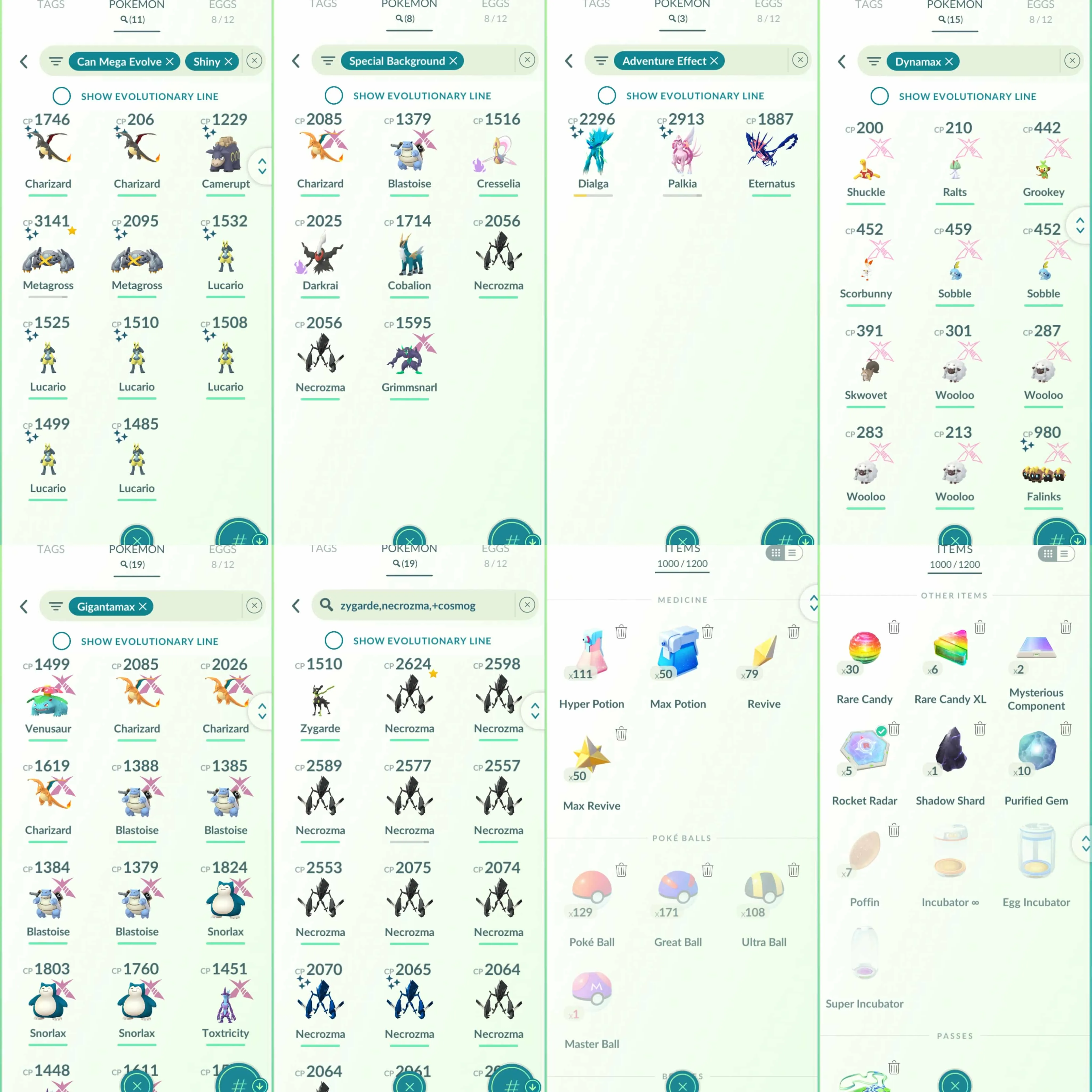 1978 Level 70 Eternatus Shiny DMax Falinks Shundo Mega Metagross Shiny Mega Charizard Shiny Mega Lucario Shiny Palkia Origin Spacial Rend Shiny Dialga Origin Roar of Time Shiny: shadow Suicune, Lugia, Regirock, Groudon, Dialga Origin, Palkia