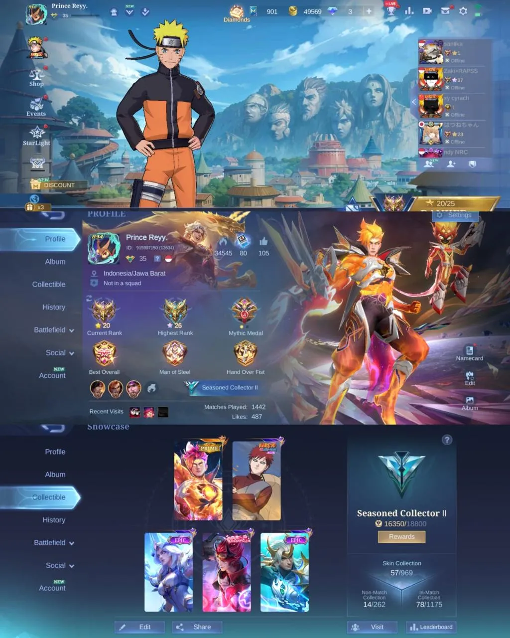 ML 325⚡PRIME CLAUDE⚡️EPIC RAFAELA KAGURA YI SUNSHIN KARRIE CHANGE⚡️VENOM HANABI⚡️VALENTINE CLAUDE⚡️NARUTO VALE⚡️M6 CLAUDE⚡️SABER CYCLOPS⚡️