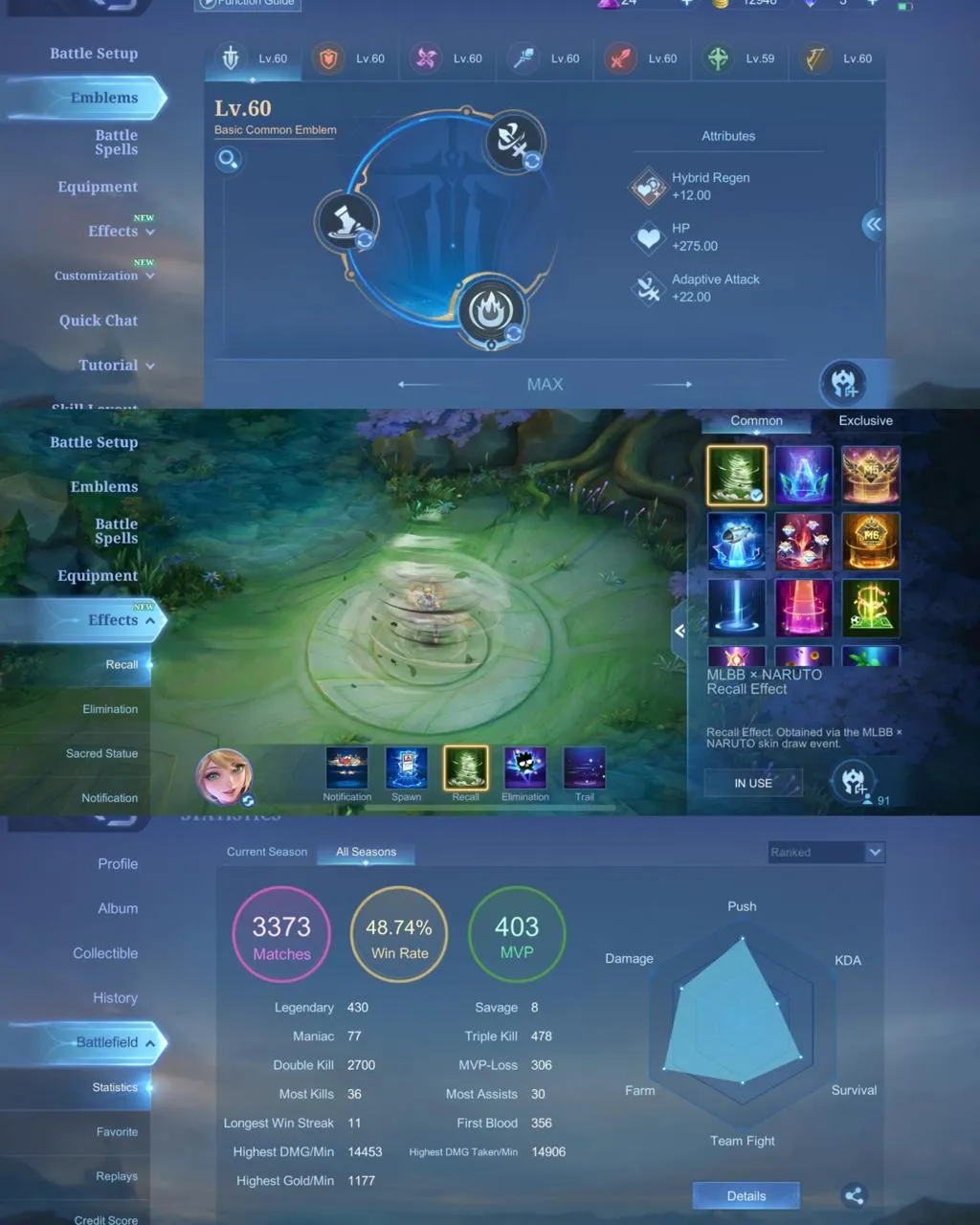 ML 352⚡FULL MAX EMBLEM⚡PRIME CLAUDE⚡️COLLECTOR NATALIA⚡️STAR LESLEY⚡️LIGHTBORN TIGREAL⚡️9 EPIC⚡️VALENTINE FANNY⚡️VENOM GROCK GUSION⚡️DRAGON VALIR⚡️ZODIAC MARTIS⚡️NARUTO VALE⚡️DRAGON VALIR LING KIMMY MASHA⚡️