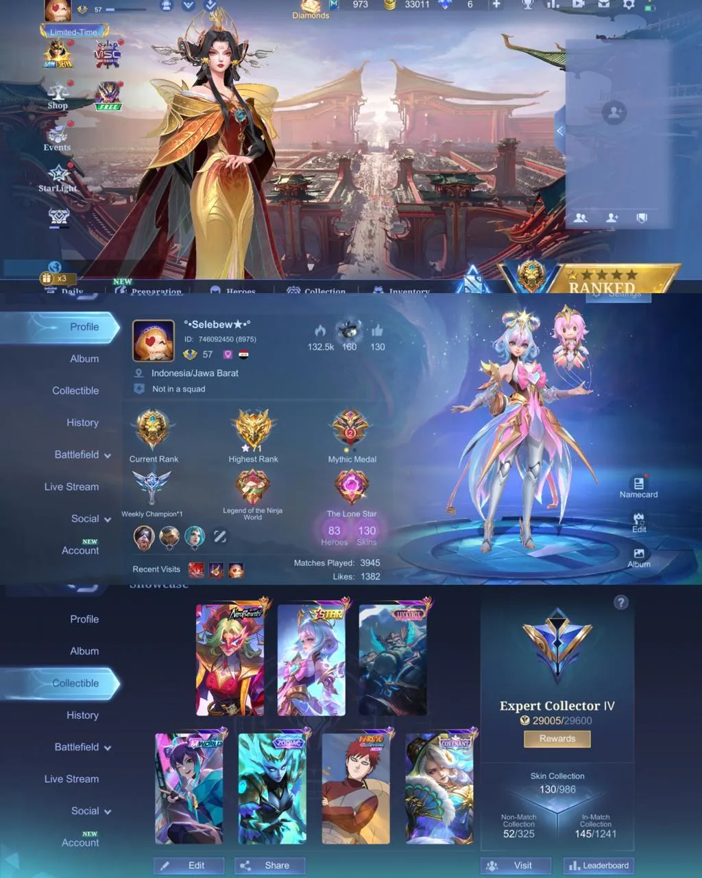 ML 371⚡FULL MAX EMBLEM⚡NEOBEAST PHARSA⚡️LUCKYBOX FRANCO⚡️STAR ANGELA⚡️EPIC VEXANA⚡️COVENANT LESLEY⚡️ZODIAC SELENA⚡️NARUTO VALE⚡️MWORLD WANWAN⚡️