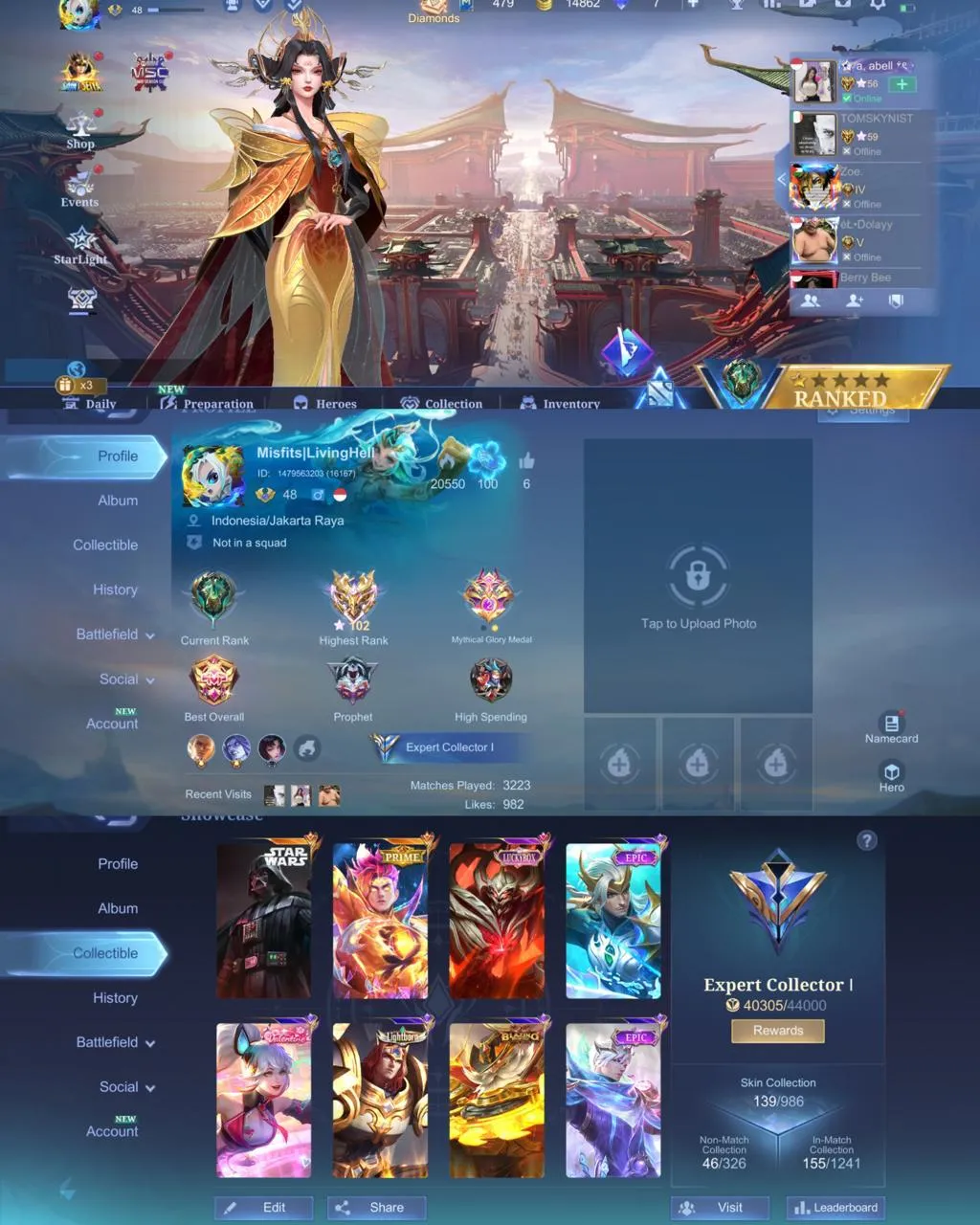 ML 393⚡STARWARS Argus⚡️PRIME Claude⚡️COLLECTOR Natalia⚡️LUCKYBOX Zhask⚡️LIGHTBORN Tigreal⚡️SABER⚡️ANNIVERSARY Akai⚡️BLAZ Franco⚡️MYTH Clint⚡️EPIC Zilong Kagura YI Sunshin⚡️VALENTINE Fanny⚡️VENOM Grock⚡️DRAGON Lancelot Kimmy⚡️