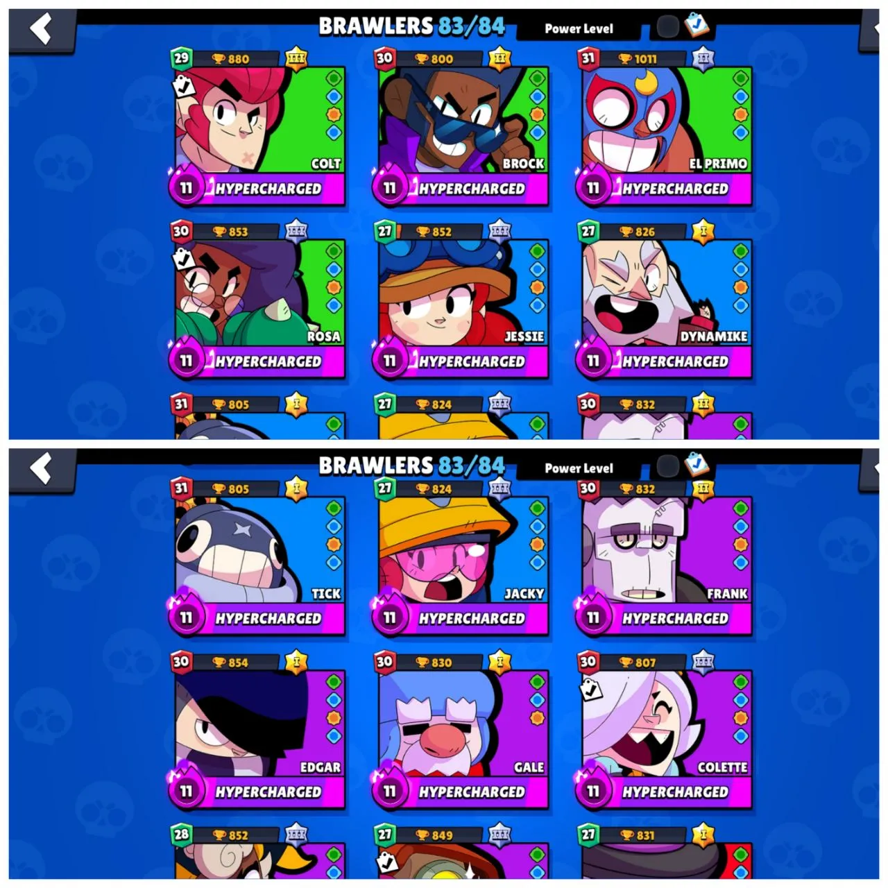 [ SUPER RARE ACC  ]💯 66K CUPS 🏆 R 35 BUNNY & R 35 EVE 🔥 68 MAX AND 23 HC  👿28 RANK 30 + BRAWLERS ❗ 83 CHARACTER 💥 PREMIUM 185 SKINS 🎀  LVL 293 💎 INSTANT DELIVERY 🛒 ss
