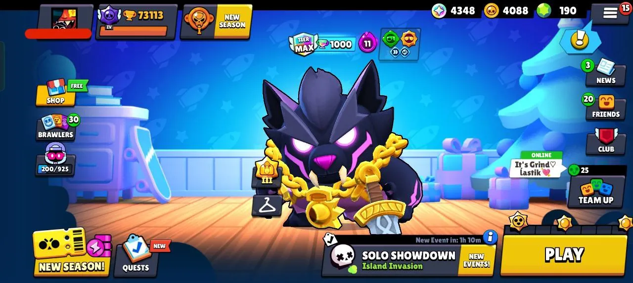 [ ESPORTS ]💯 PREMIUM 73K CUPS 🏆 40+ MAX TIER BRAWLERS 🤯 RARE JET SKI JACKY 👿 55 MAX CARDS AND 19 HC ❗ 85 CHARACTER 💥 PREMIUM 190 +SKINS 🎀  GEMS 190💎 INSTANT DELIVERY 🛒 ss