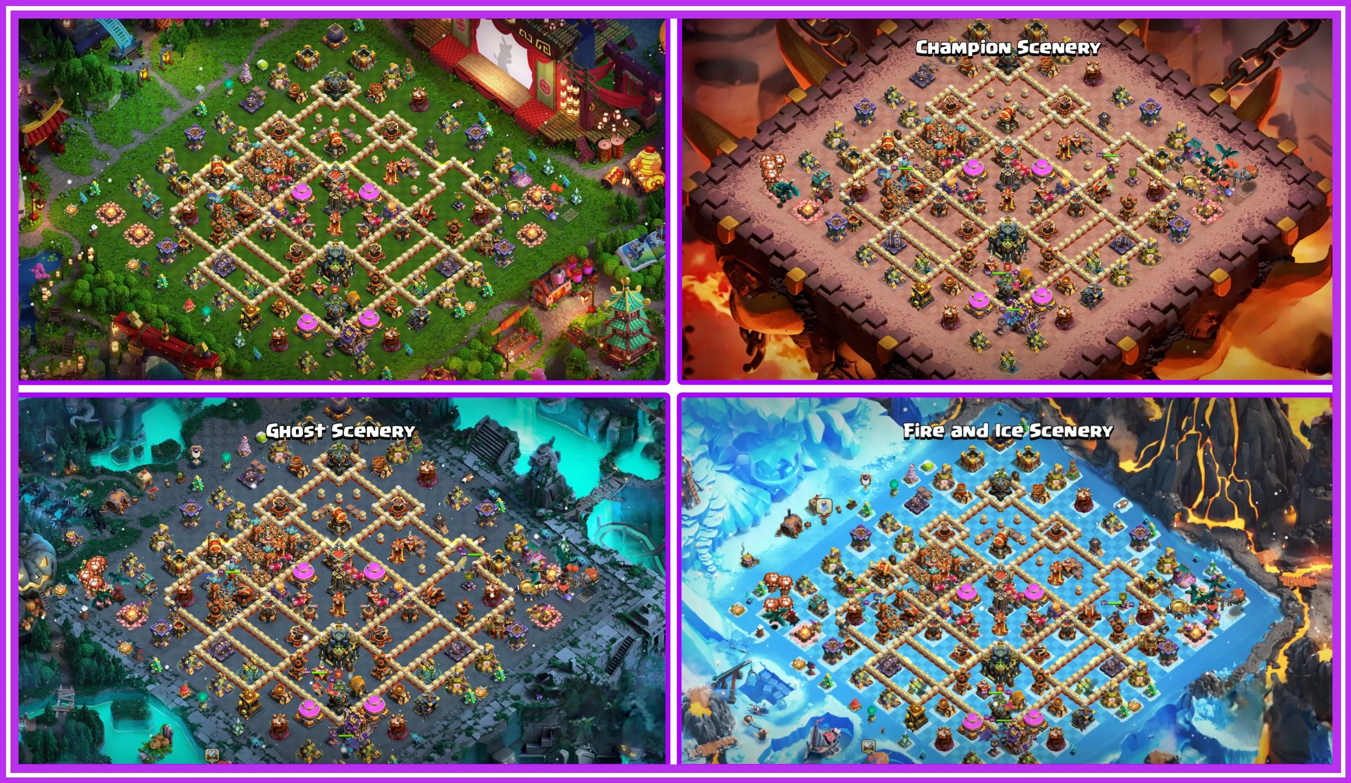 [ RARE EGYPT AND MAGIC SCENERY ] TH 17 1000% MAXX 🤯  MAX WALLS | HIGH LVL EQUIPMENT 💯 STRONG DEFENCE ⚡HIGH HEROES | PURE TH 16 🦋 NEW THORWER AND REVIVE SPELL UNLOCKED 👿 STACKED BASE | PB LEGEND 🌟 INSTANT DELIVERY ✈️ ss