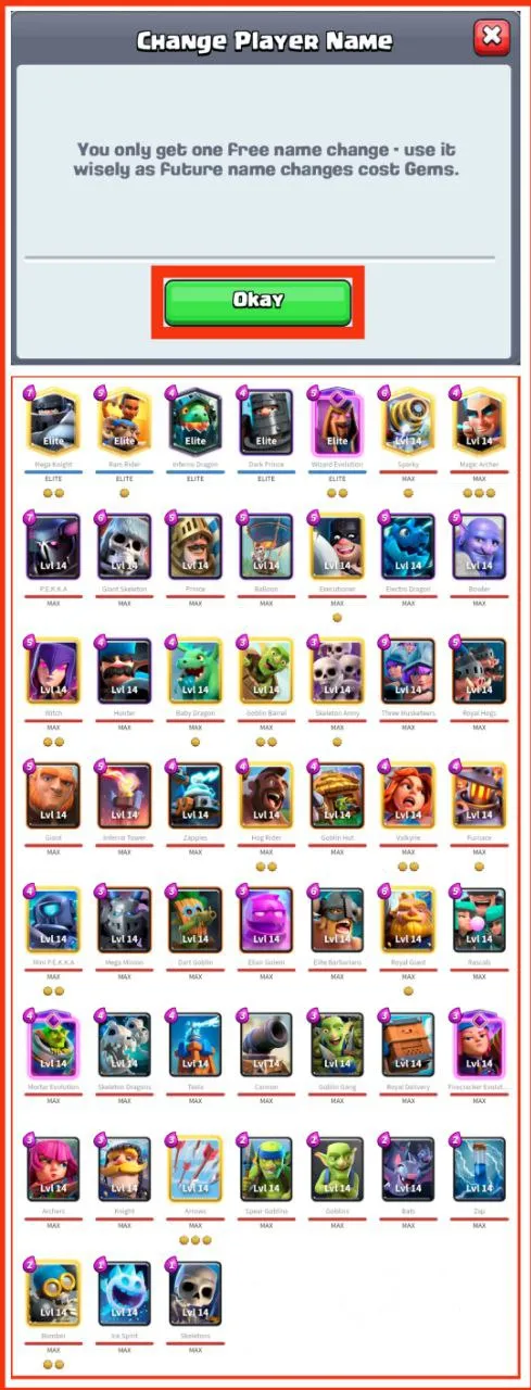 💥40% OFF SALE💥 52 MAX CARDS ❤‍🔥 5 ELITE CARD 🔺3 EVO CARDS 🏆 7860 TROPHIES 💢 ARENA LVL 20 ❣️ XP LVL 54 ✴️ KT 15 ⚡ 113 OP RARE EMOTES 🍀 COOL BADGES ❤️‍🩹 118 CARDS 🍁 FREE NC 🫰 FAST DELIVERY 🚚