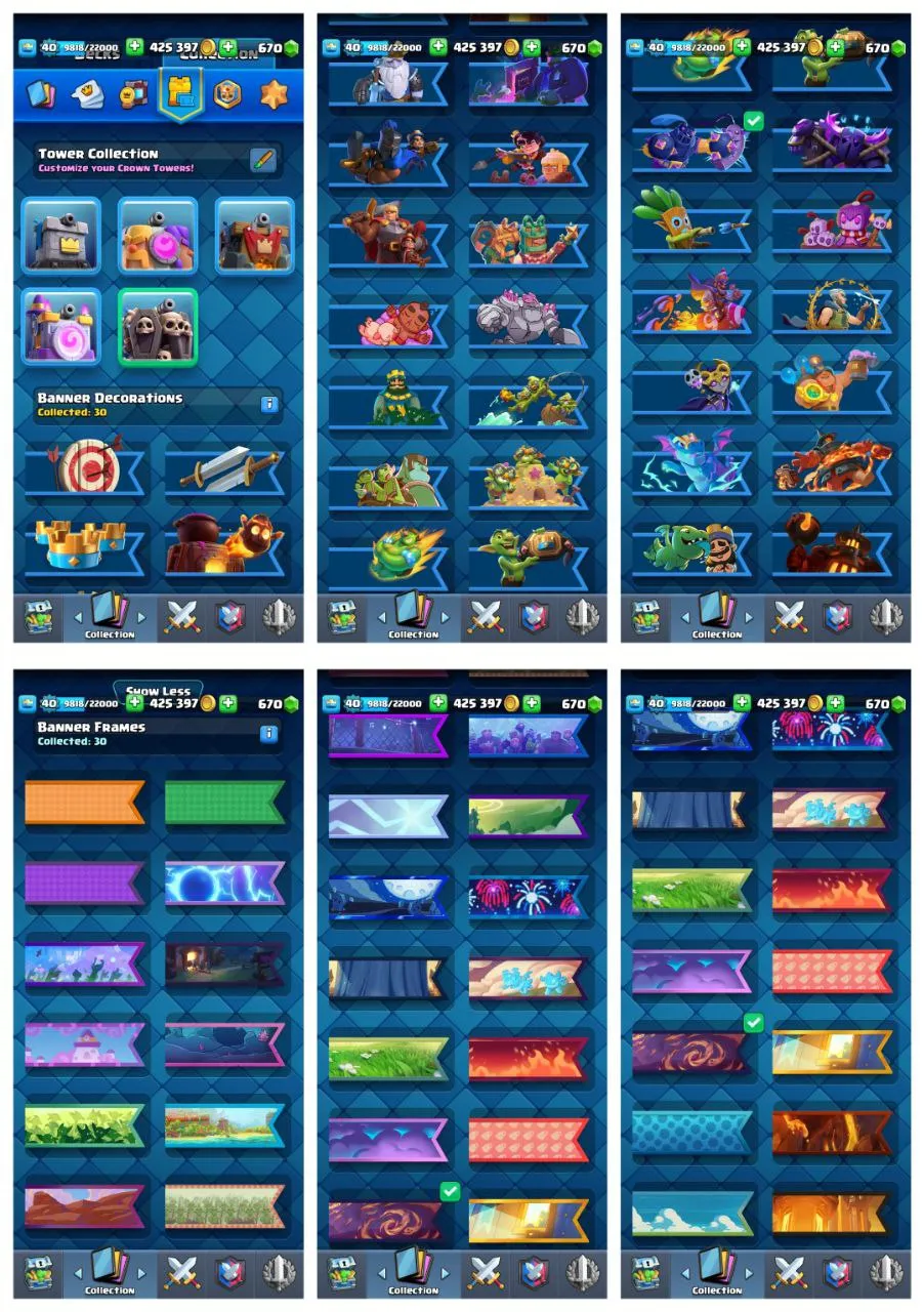 💥45% OFF SALE💥 8 MAX CARDS 💢 8 EVO CARDS ☘️ 1 ELITE CARD 🏆 8911 TROPHIES ⚡ 22 ARENA LVL ♨️ 50 XP LVL🔻 13 KT 📛 49 OP RARE EMOTES ☄️ 5 OP TOWER SKIN 🗼 119 CARDS ✴️ FAST DELIVERY 🚚 FREE COC ACCOUNT 💢